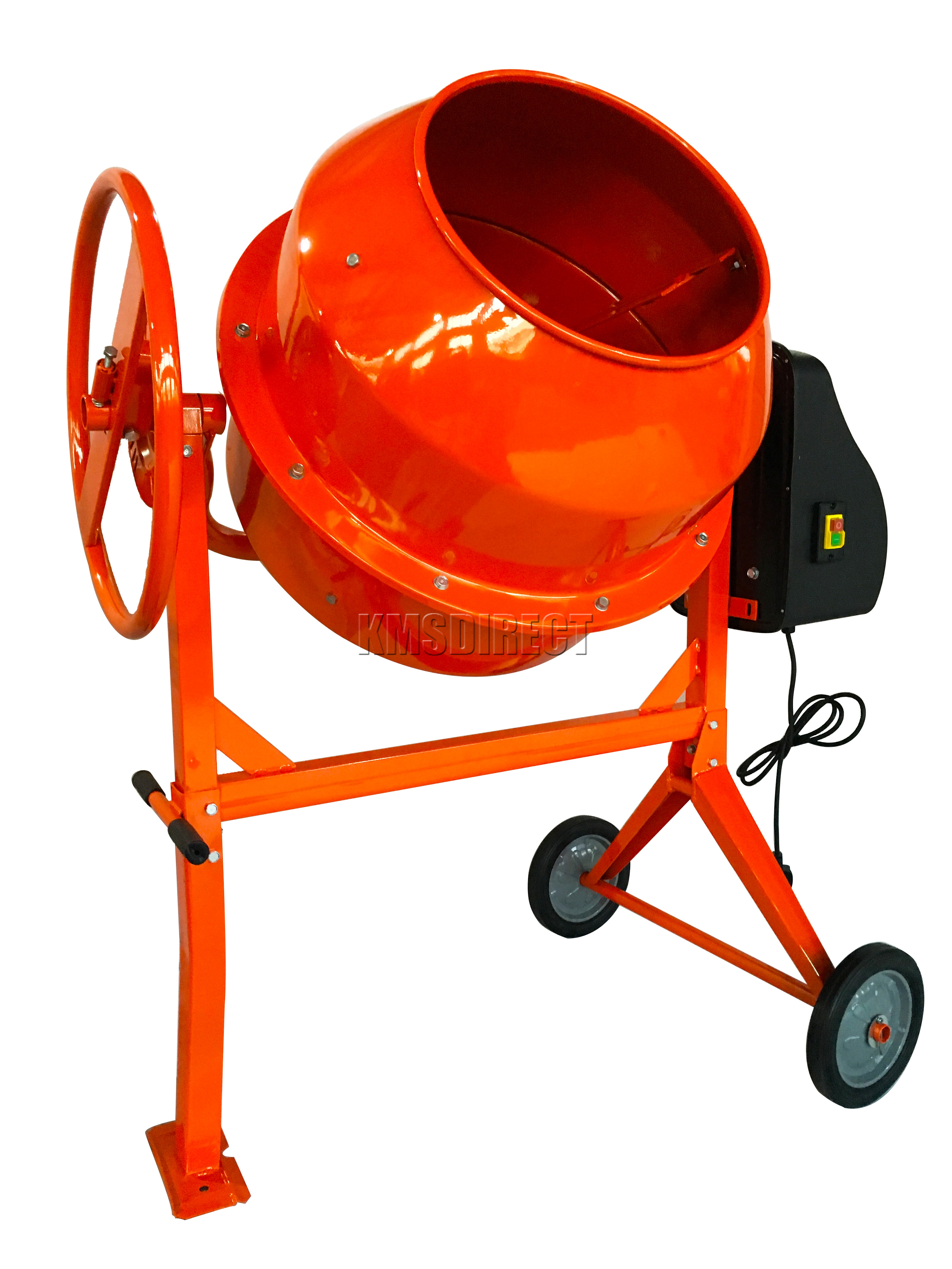 FoxHunter 650W 180L Drum Portable Electric Concrete Cement Mixer Mortar ...