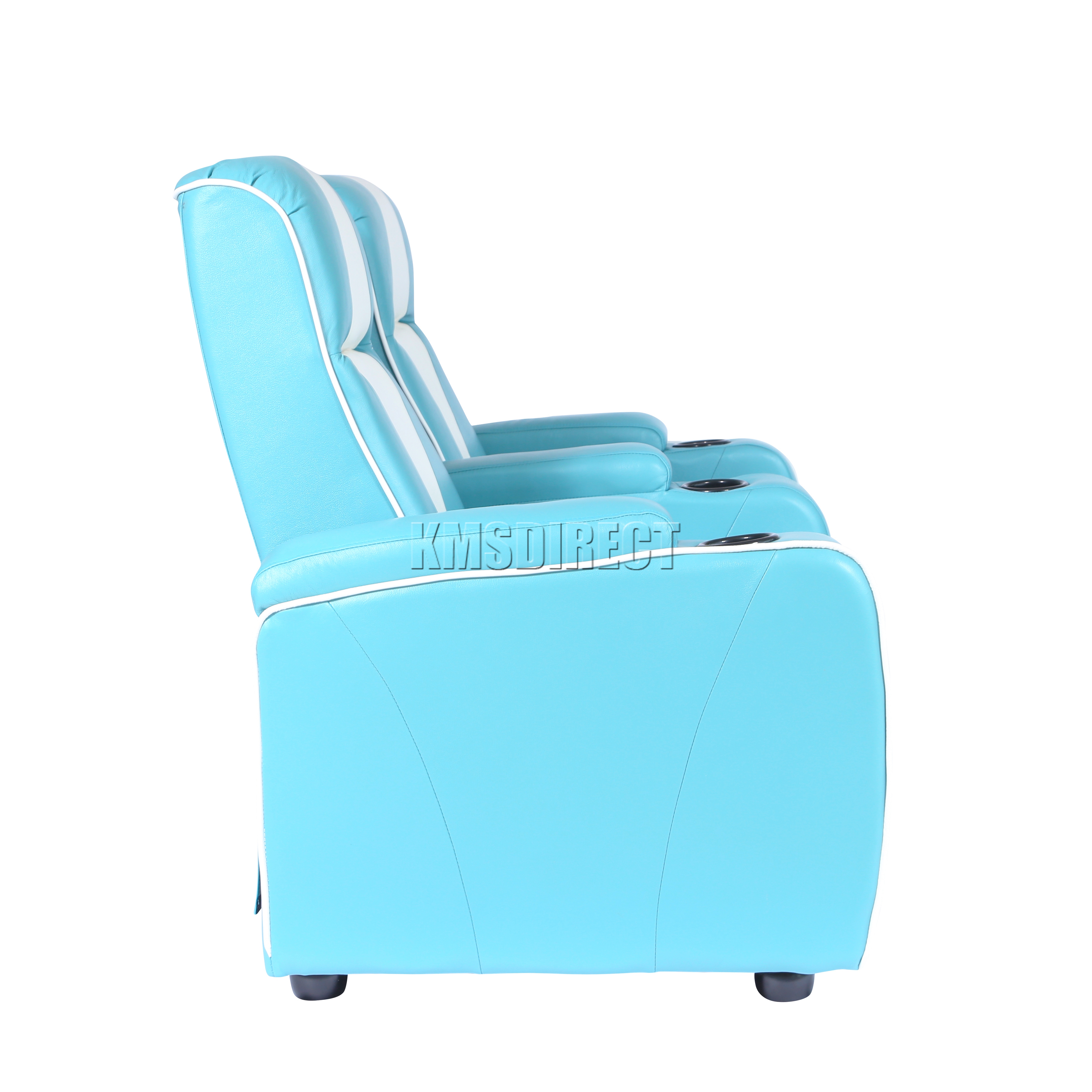 FoxHunter Leather Retro Theatre Cinema Movie Chair Sofa 2 Seat Electric