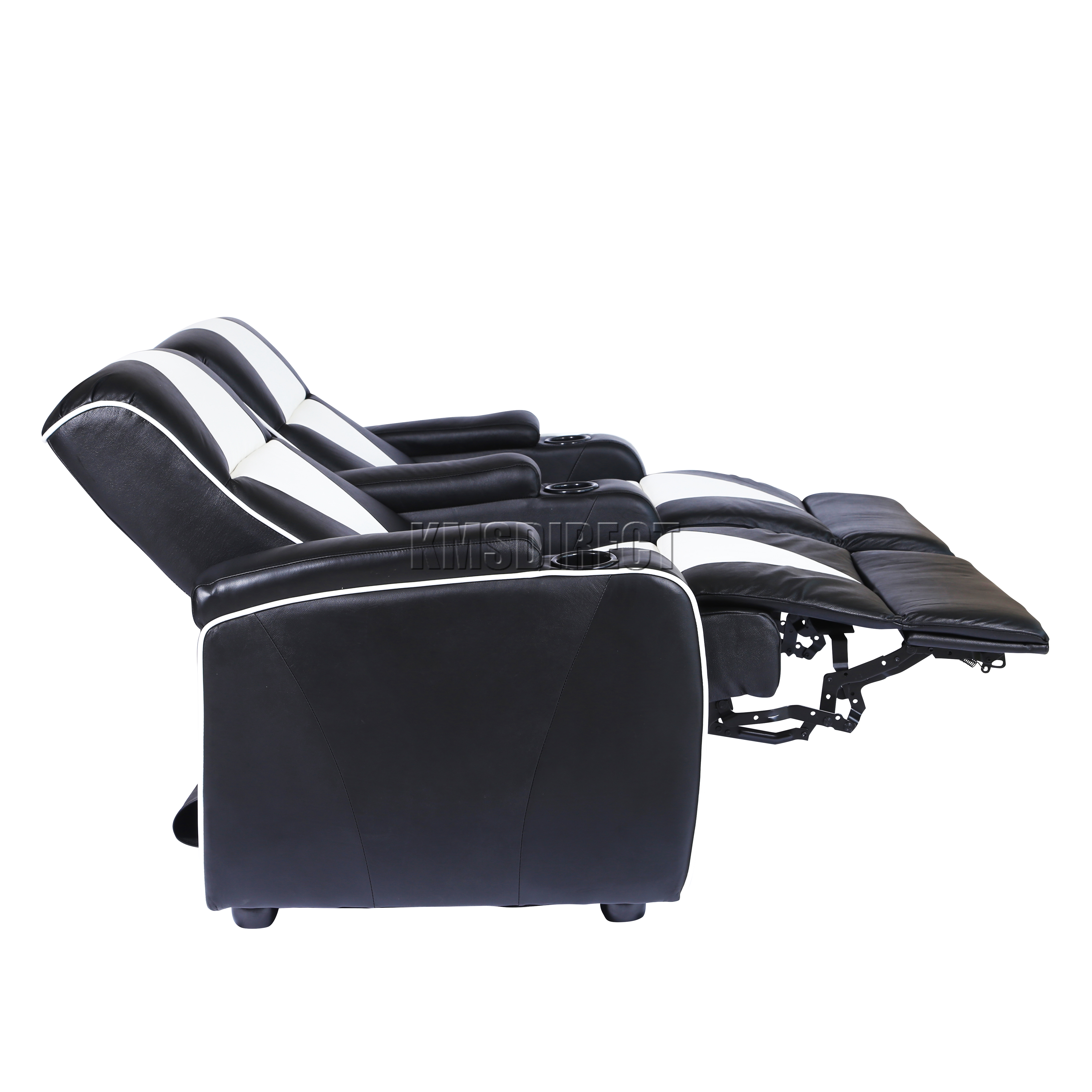 FoxHunter Leather Retro Theatre Cinema Movie Chair Sofa 2 Seat Electric