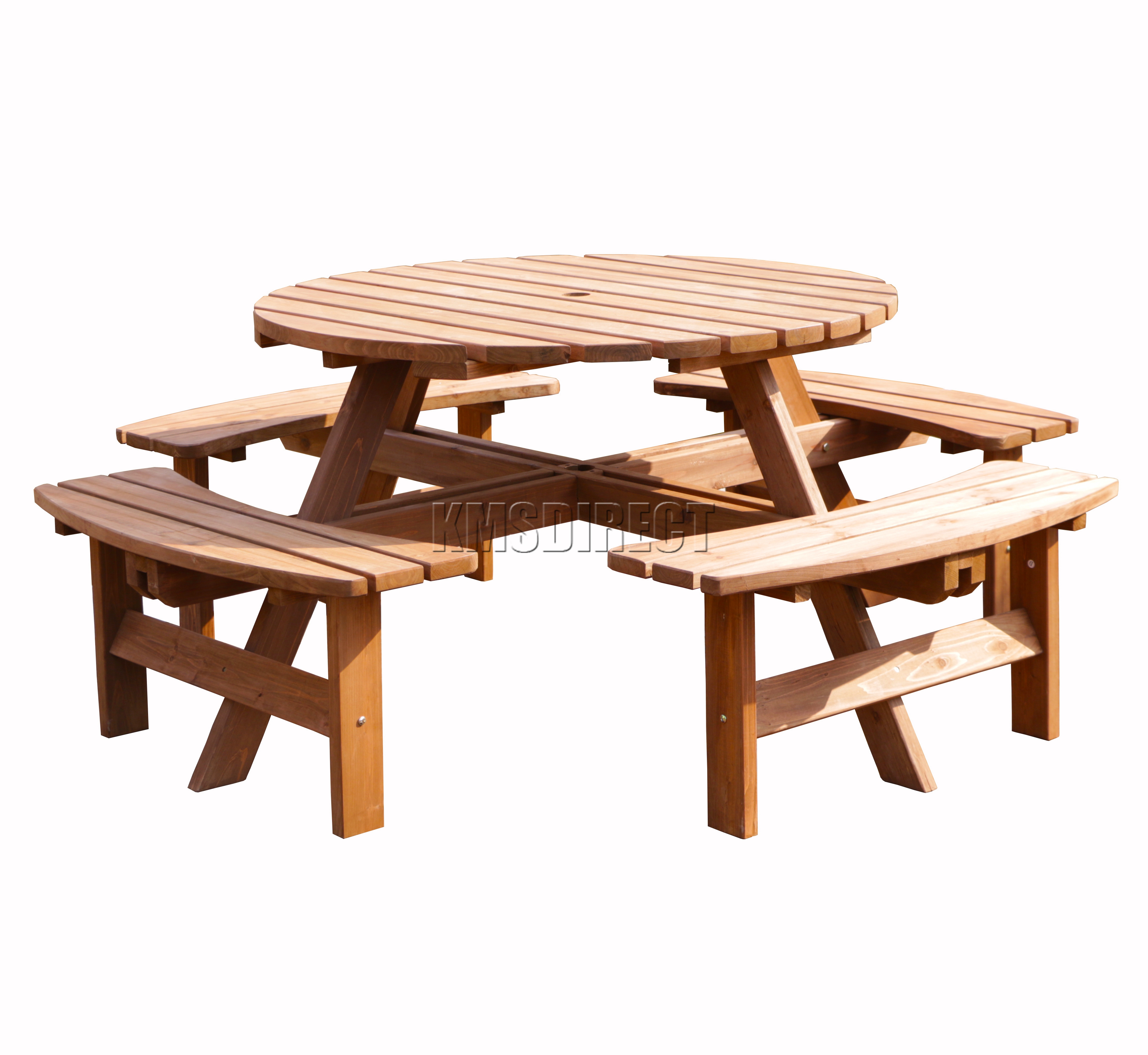 Spare Repair Garden Patio 8 Seater Wooden Pub Bench Round Picnic