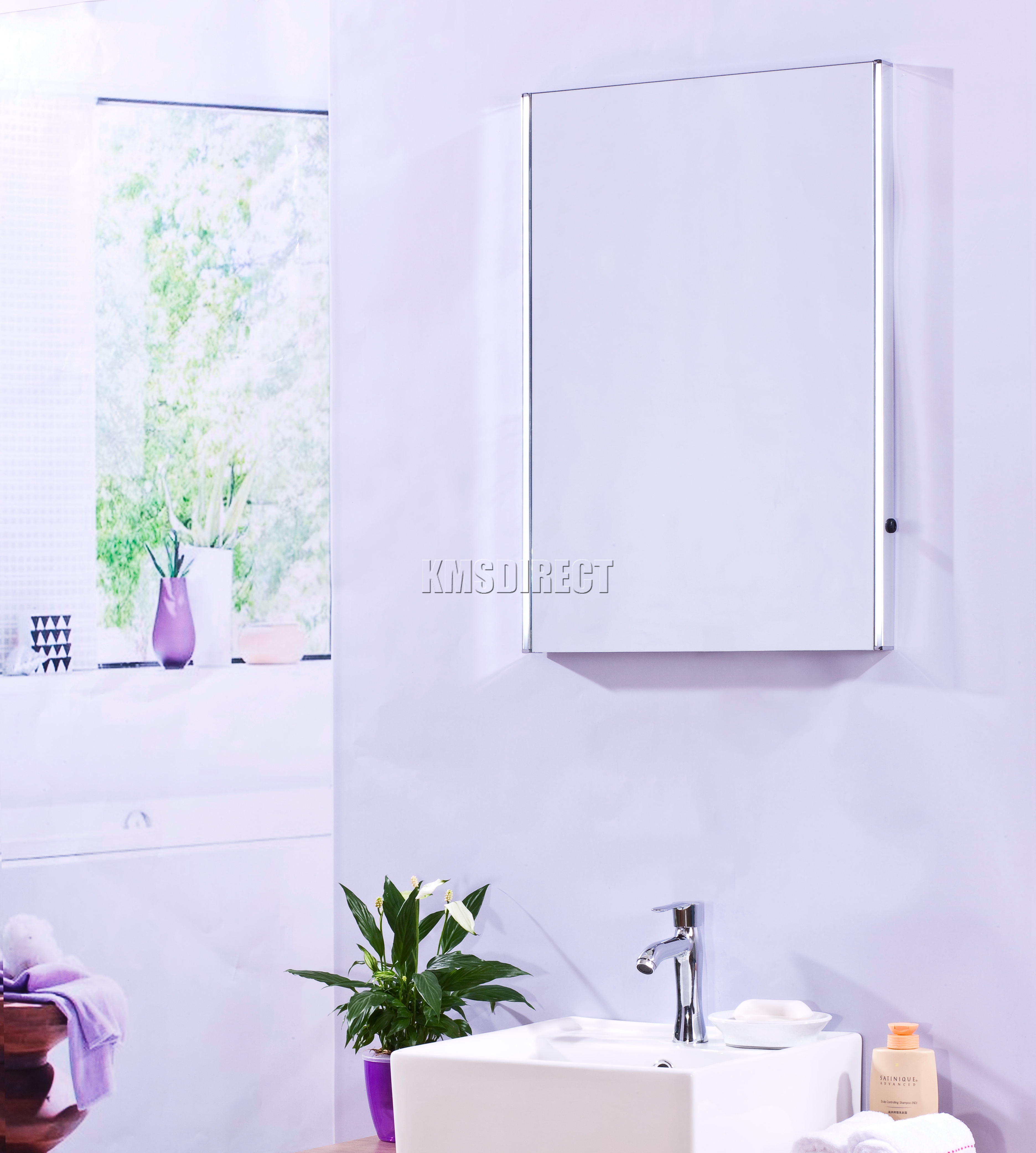 Foxhunter Led Illuminated Mirror Bathroom Cabinet Steel Storage Foxhunter Led Illuminated Mirror Bathroom Cabinet Steel Storage