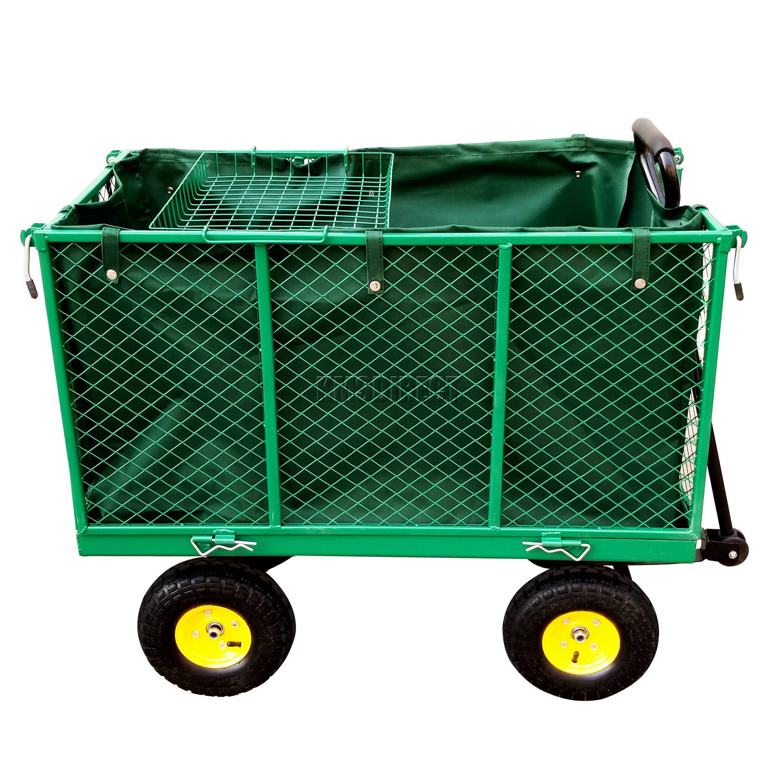 BIRCHTREE Heavy Duty Garden Dump Truck Tipping Trailer Trolley Cart