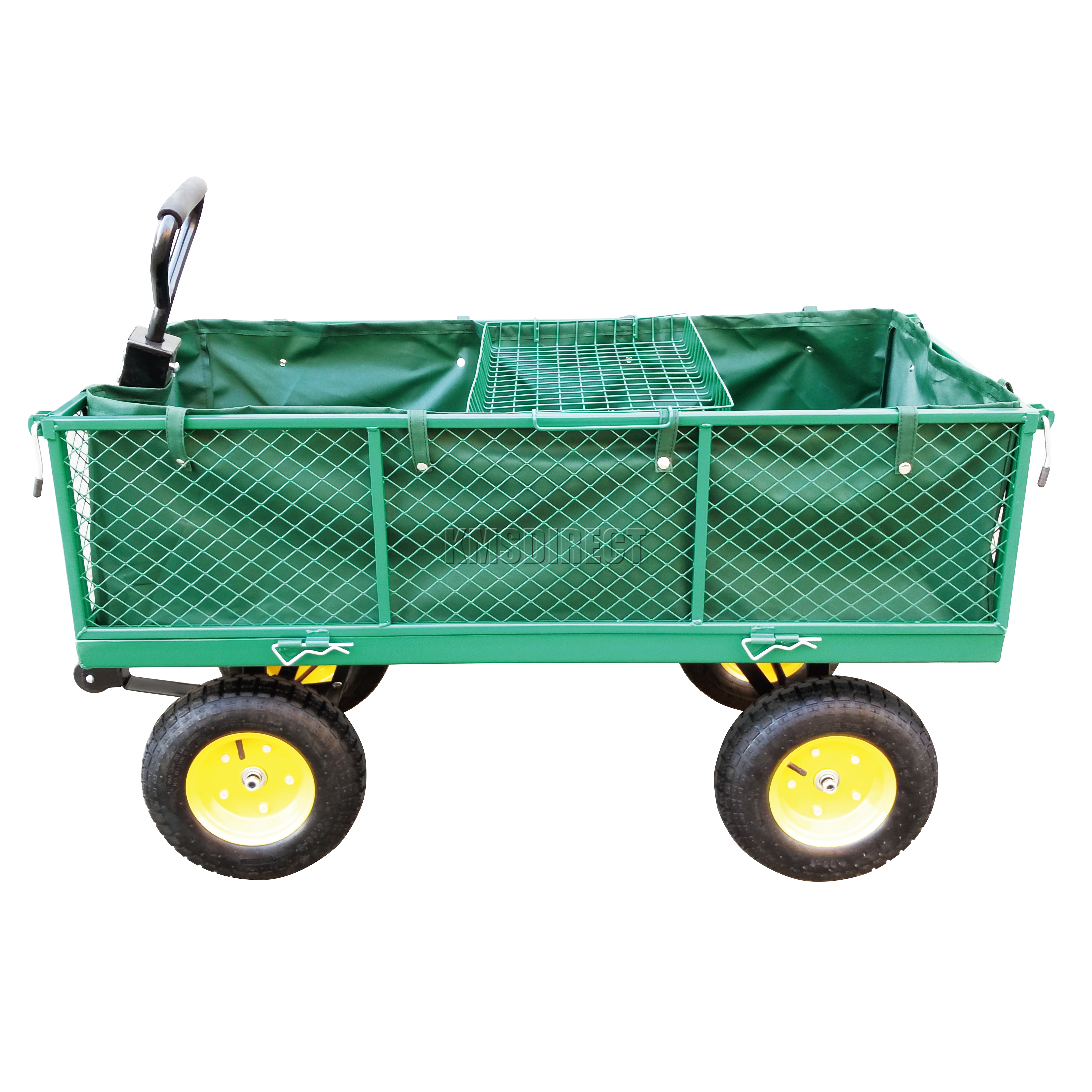 FoxHunter Heavy Duty Garden Dump Truck Tipping Trailer Trolley Cart