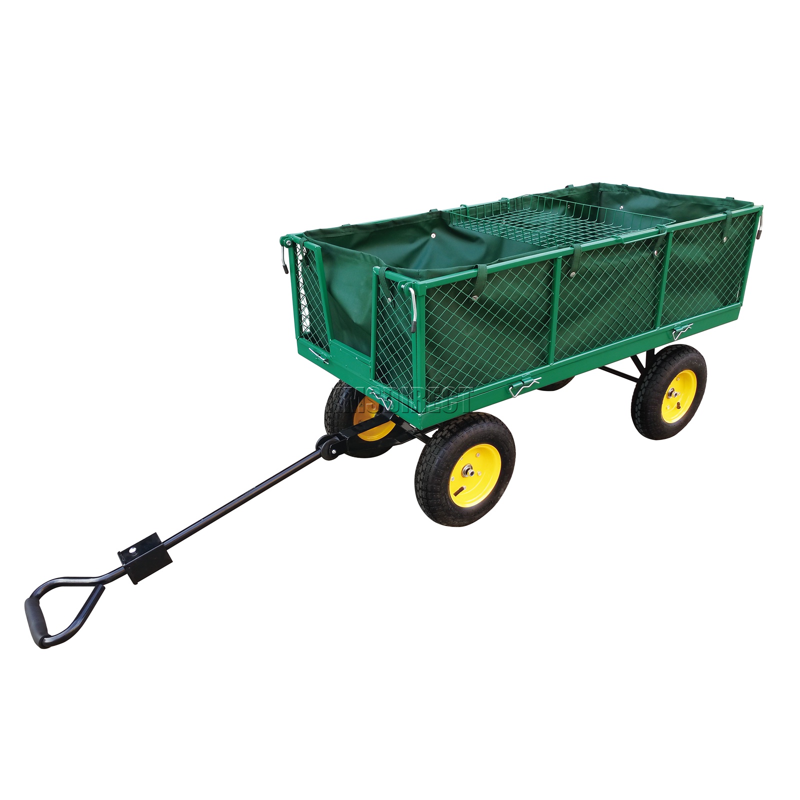 BIRCHTREE Heavy Duty Garden Dump Truck Tipping Trailer Trolley Cart