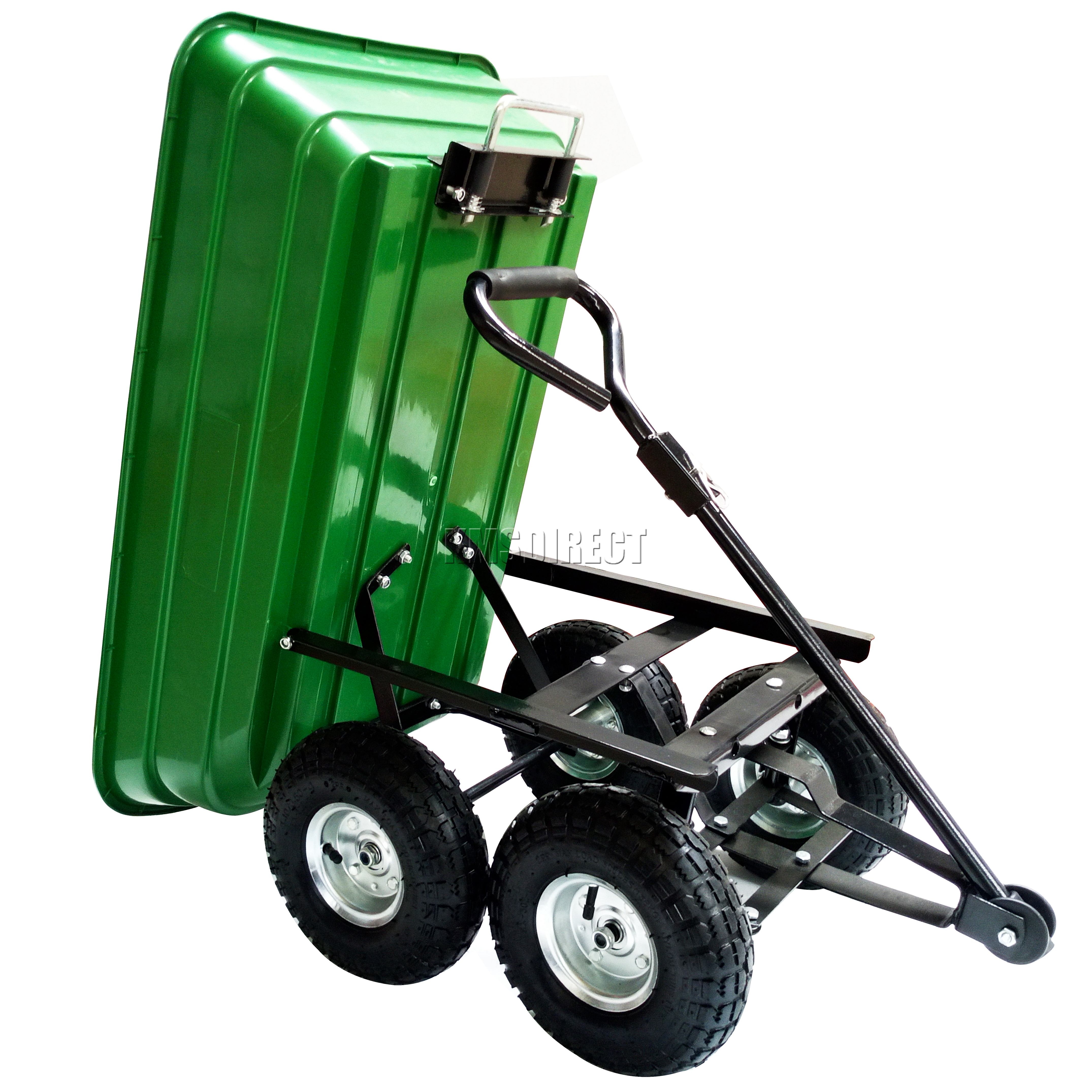 FoxHunter Heavy Duty Garden Dump Truck Tipping Trailer Trolley Cart