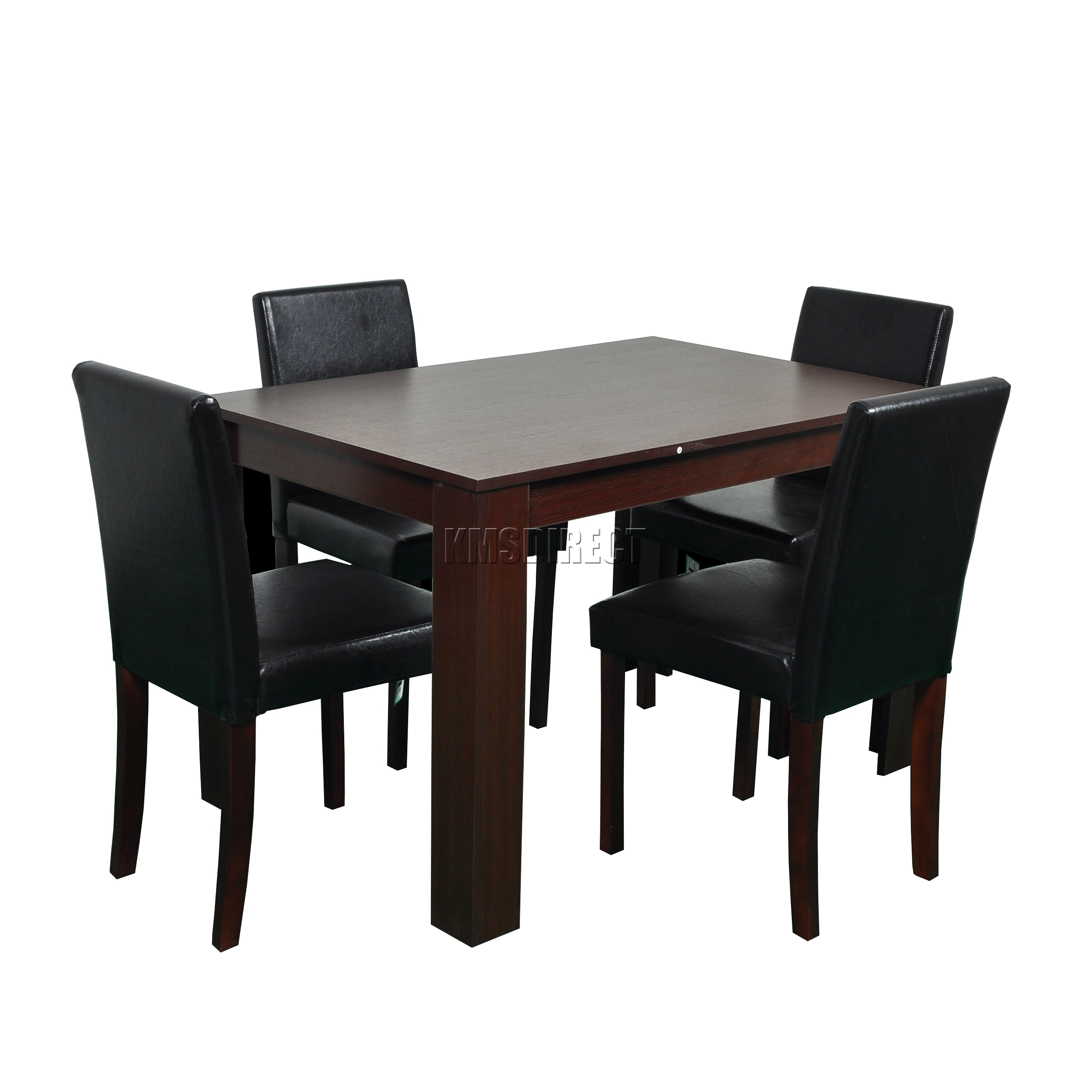 WestWood Wooden Dining Table and 4 Or 6 PU Faux Leather Chairs Set Furniture | eBay