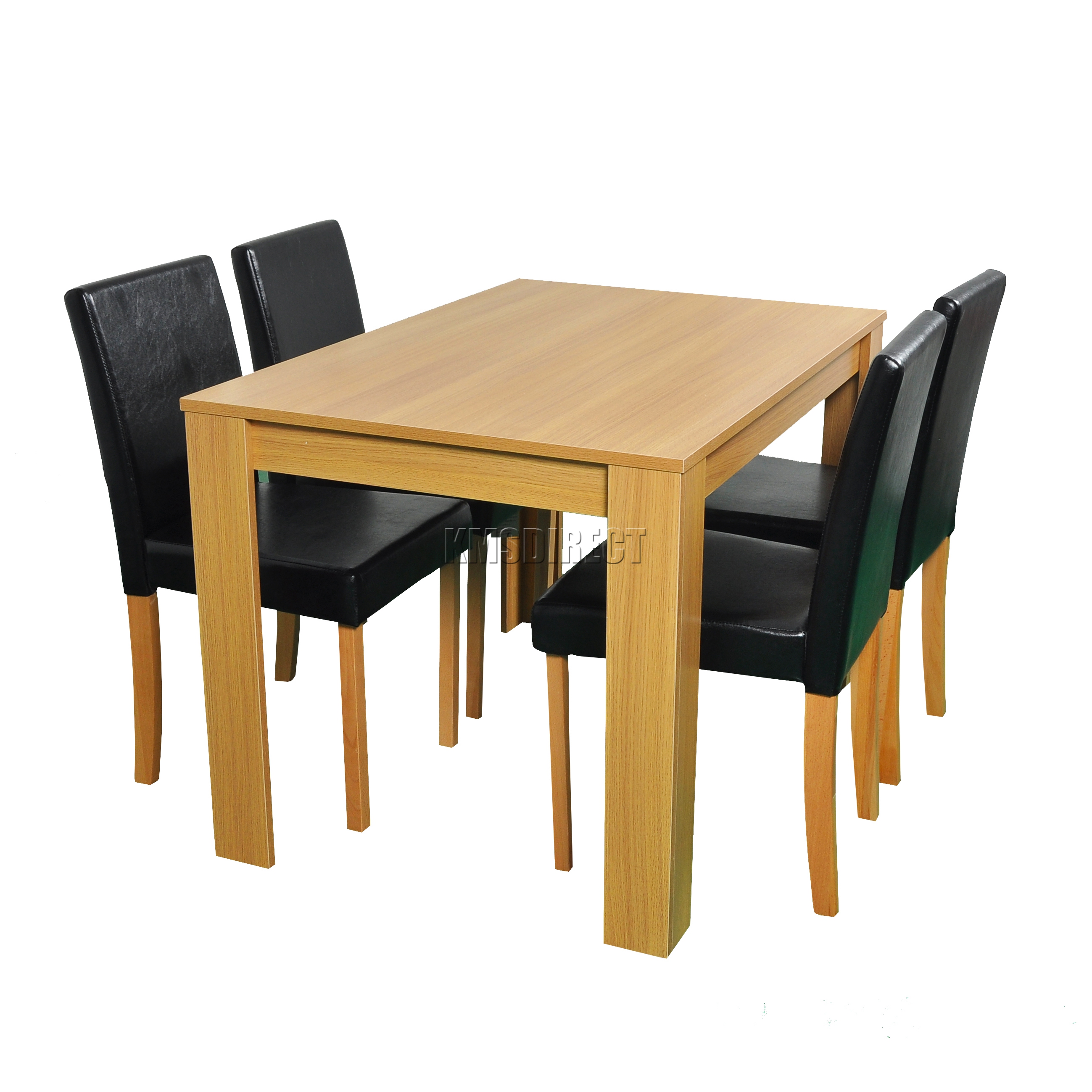 Westwood Wooden Dining Table And 4 Or 6 Pu Faux Leather Chairs Set Westwood Wooden Dining Table And 4 Or 6