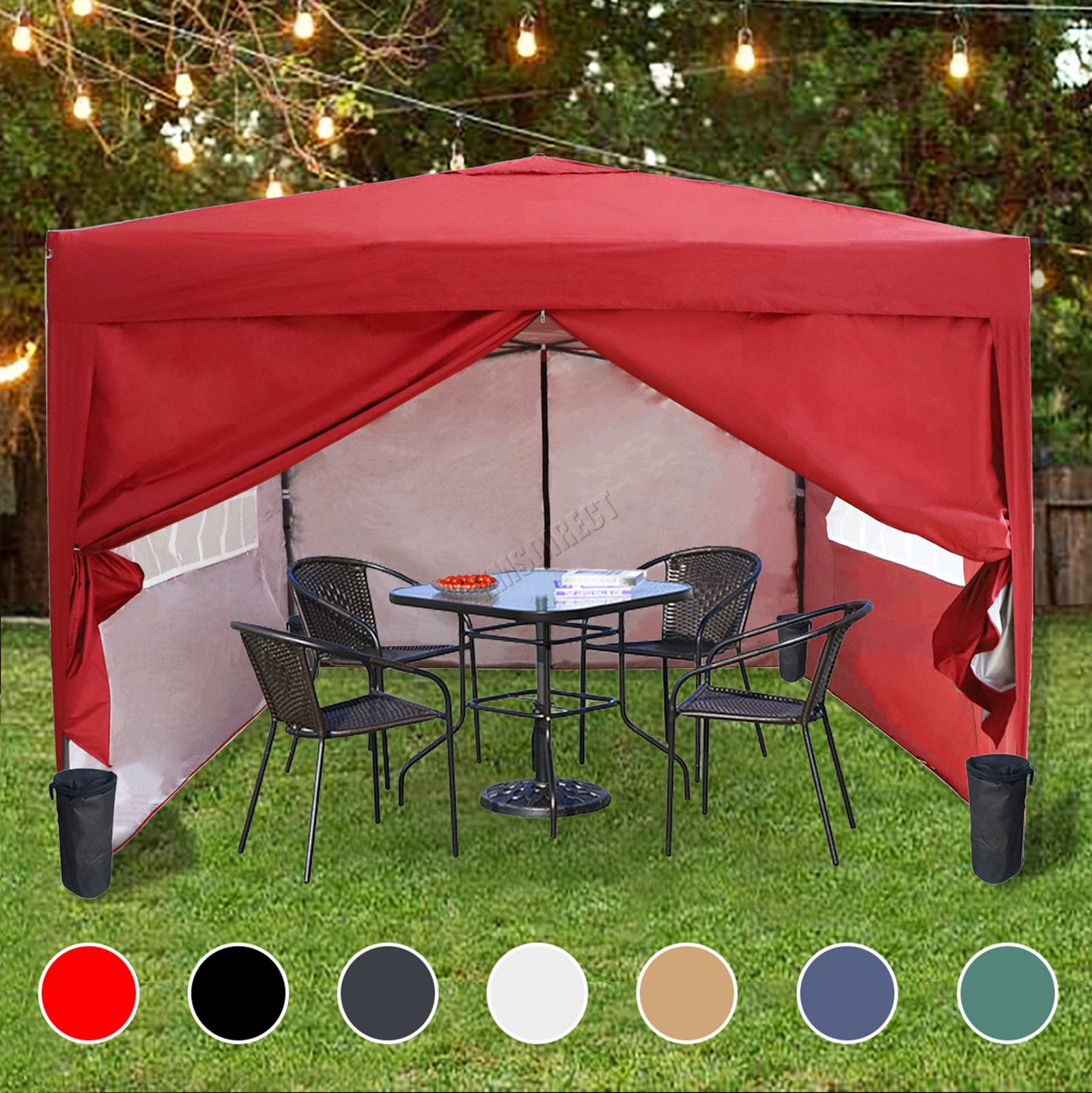 BIRCHTREE 3x3m Pop Up Gazebo Marquee Waterproof Garden Awning Party ...