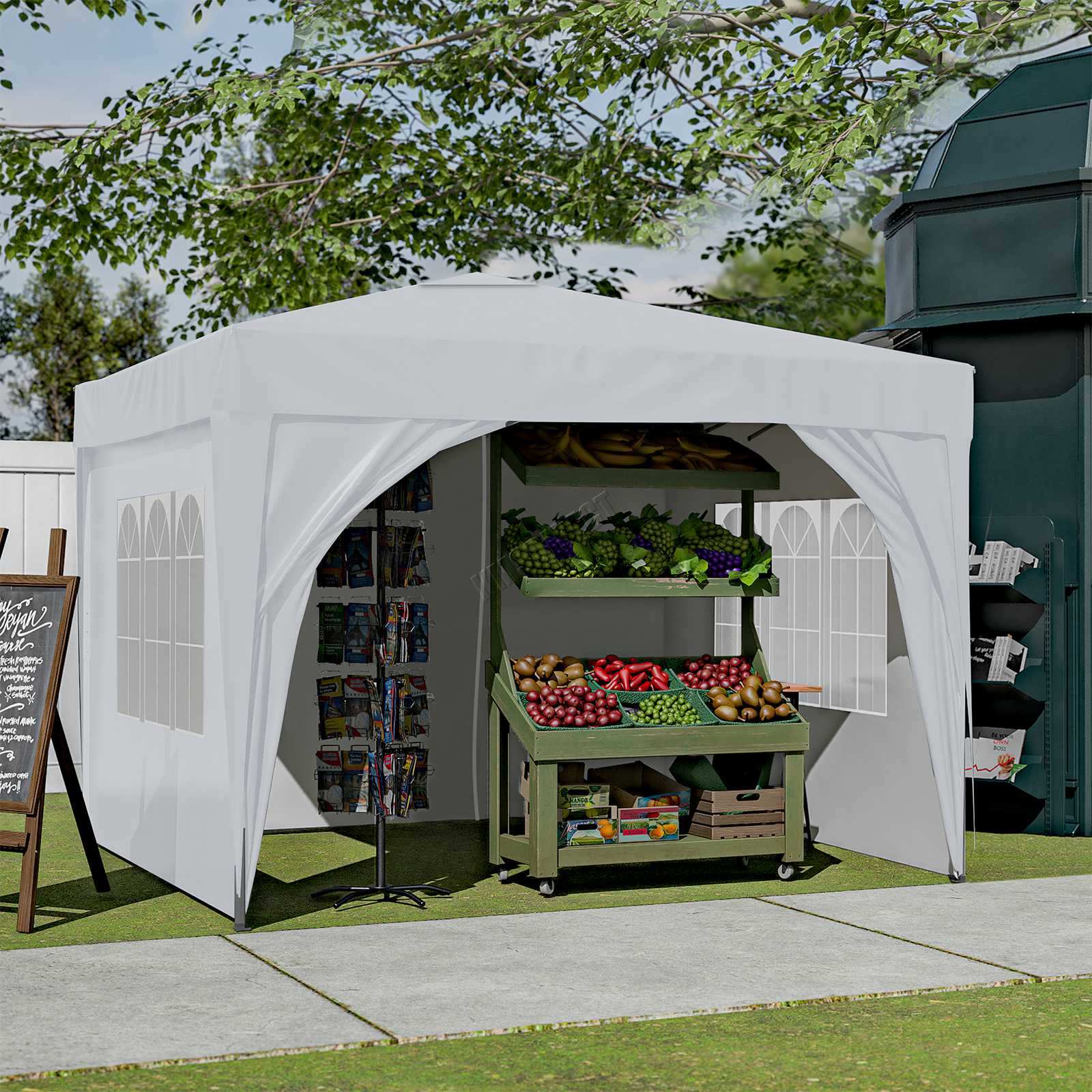 BIRCHTREE Pop Up Gazebo 3x3m Awning Party Tent Canopy Marquee Waterproof Garden 