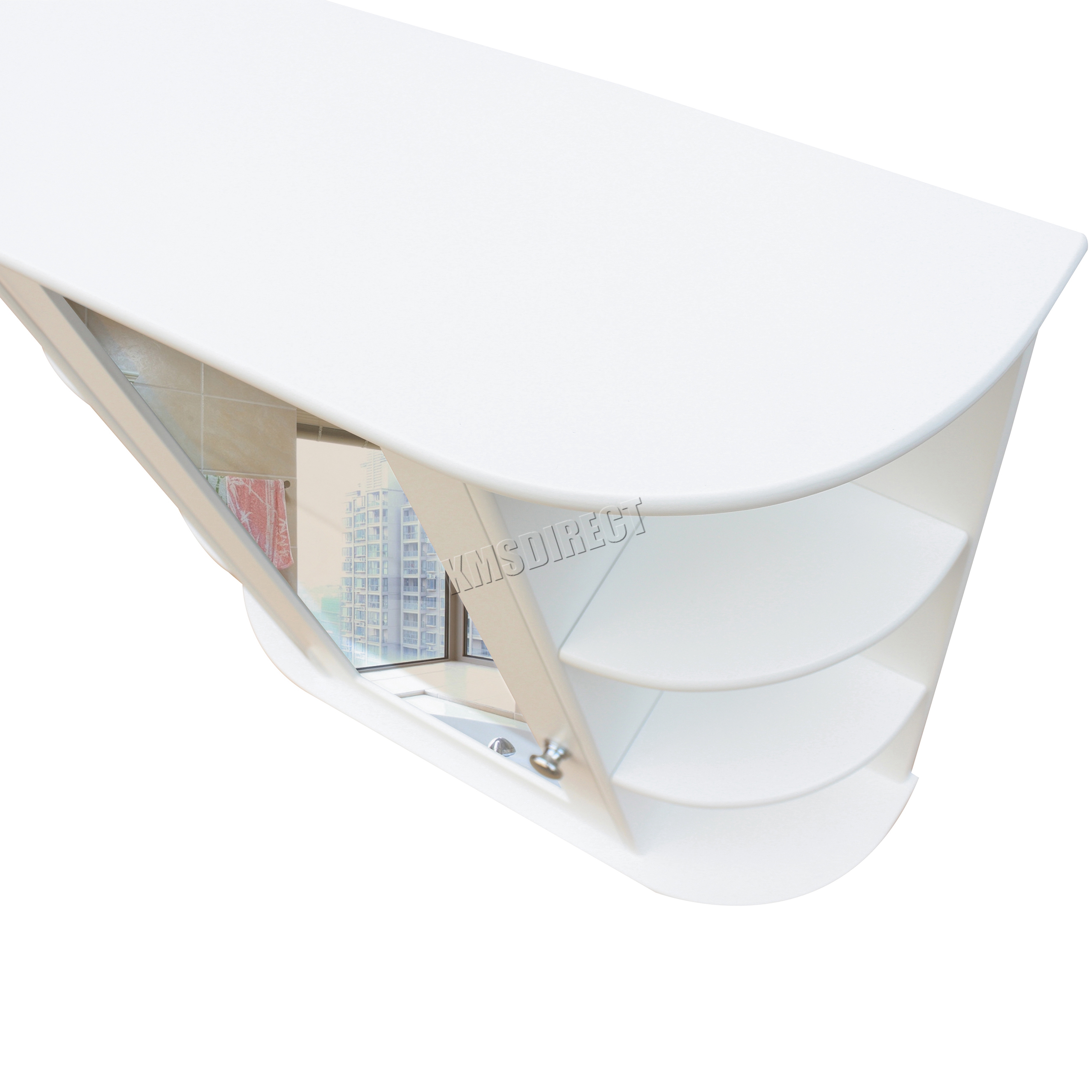 FoxHunter Wall Mount Mirror Bathroom Unit Storage Cupboard With