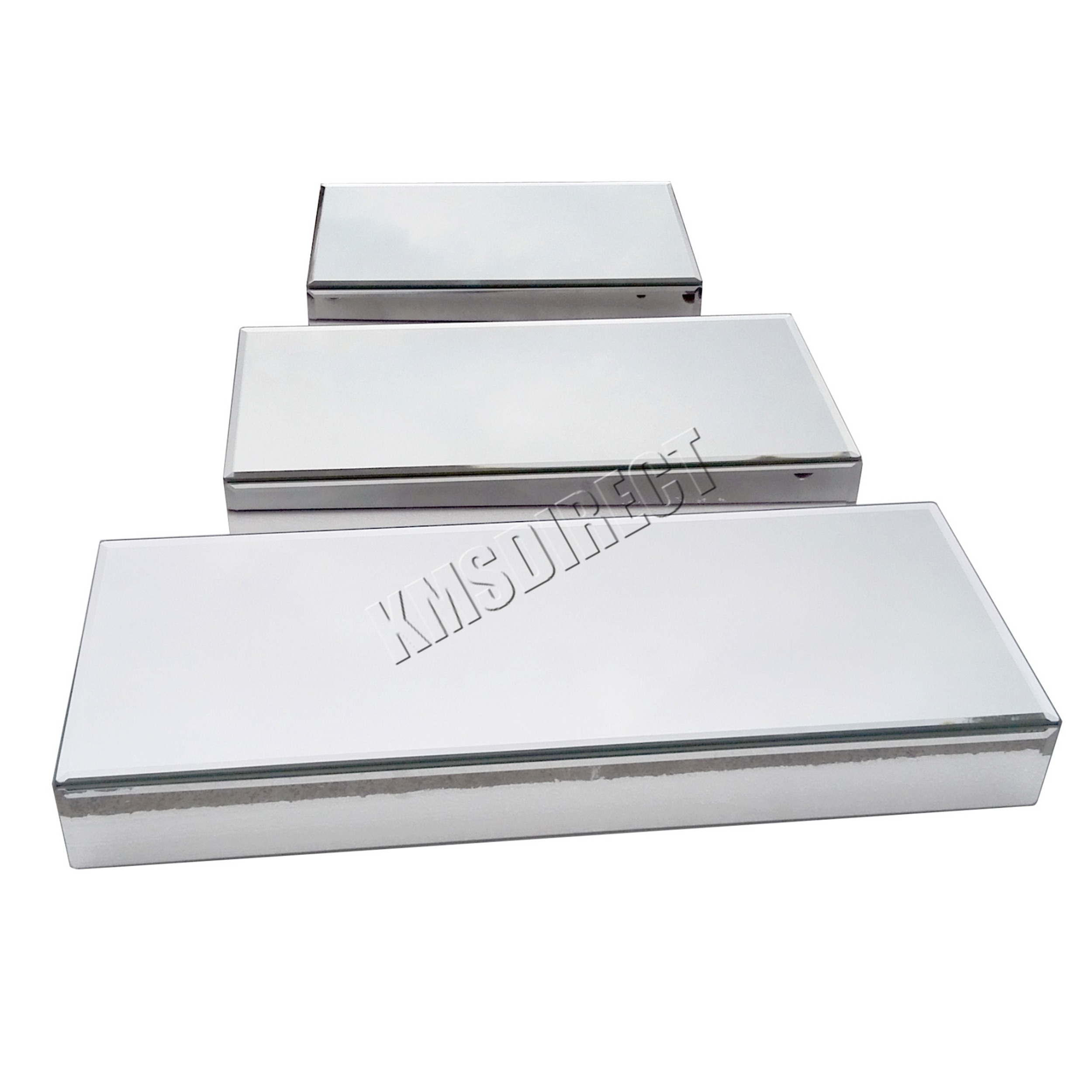 Westwood Bevelled Mirrored Furniture Glass Floating Shelves Set Wall Westwood Bevelled Mirrored Furniture Glass Floating Shelves Set