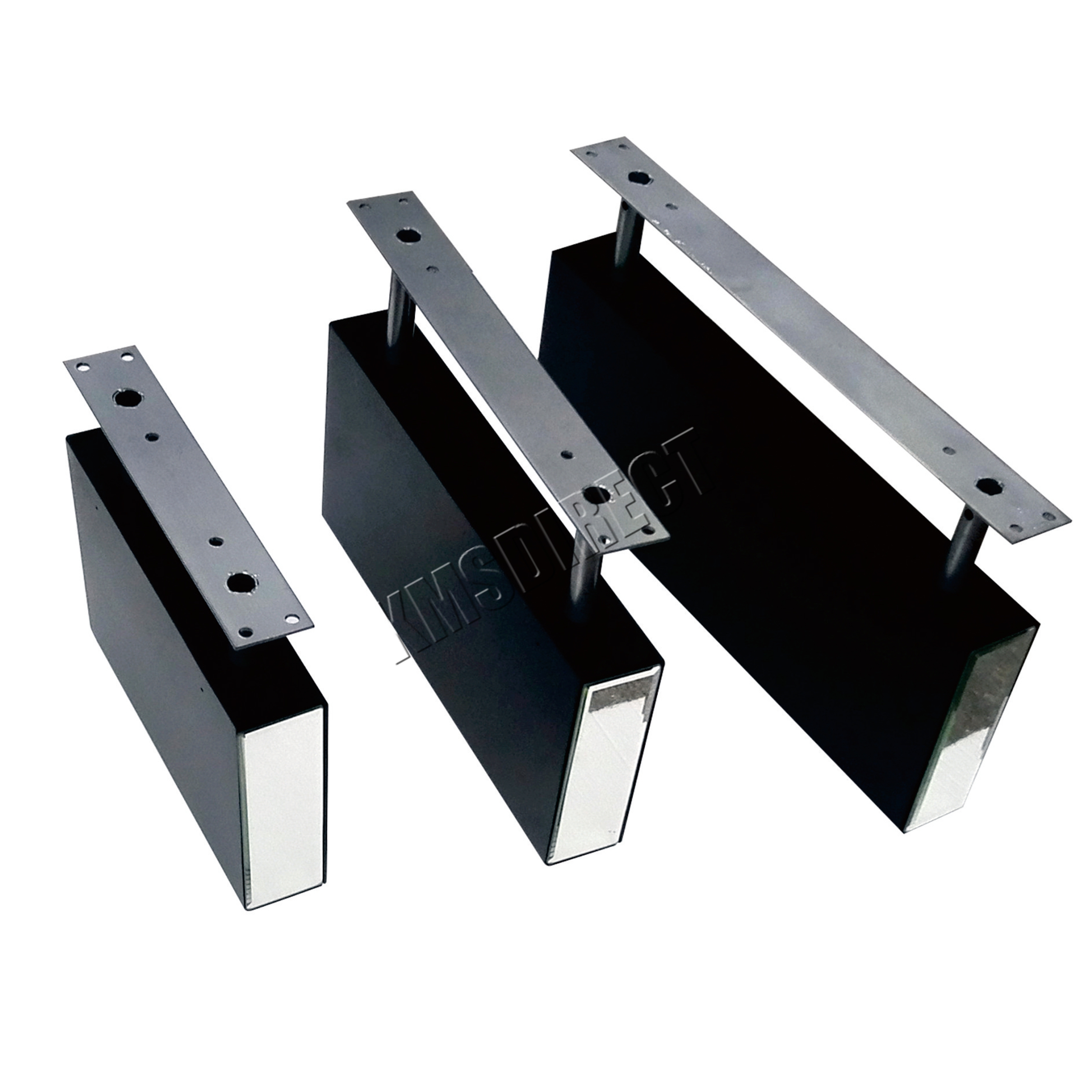 WestWood Bevelled Mirrored Furniture Glass Floating Shelves Set Wall