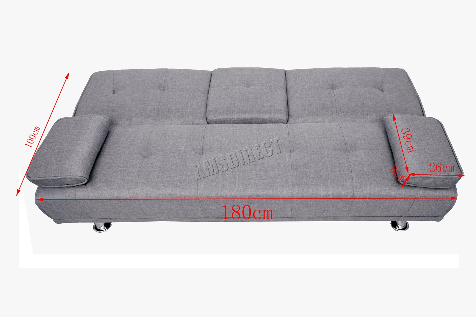 WestWood Fabric Manhattan Sofa Bed Recliner 3 Seater Modern Luxury