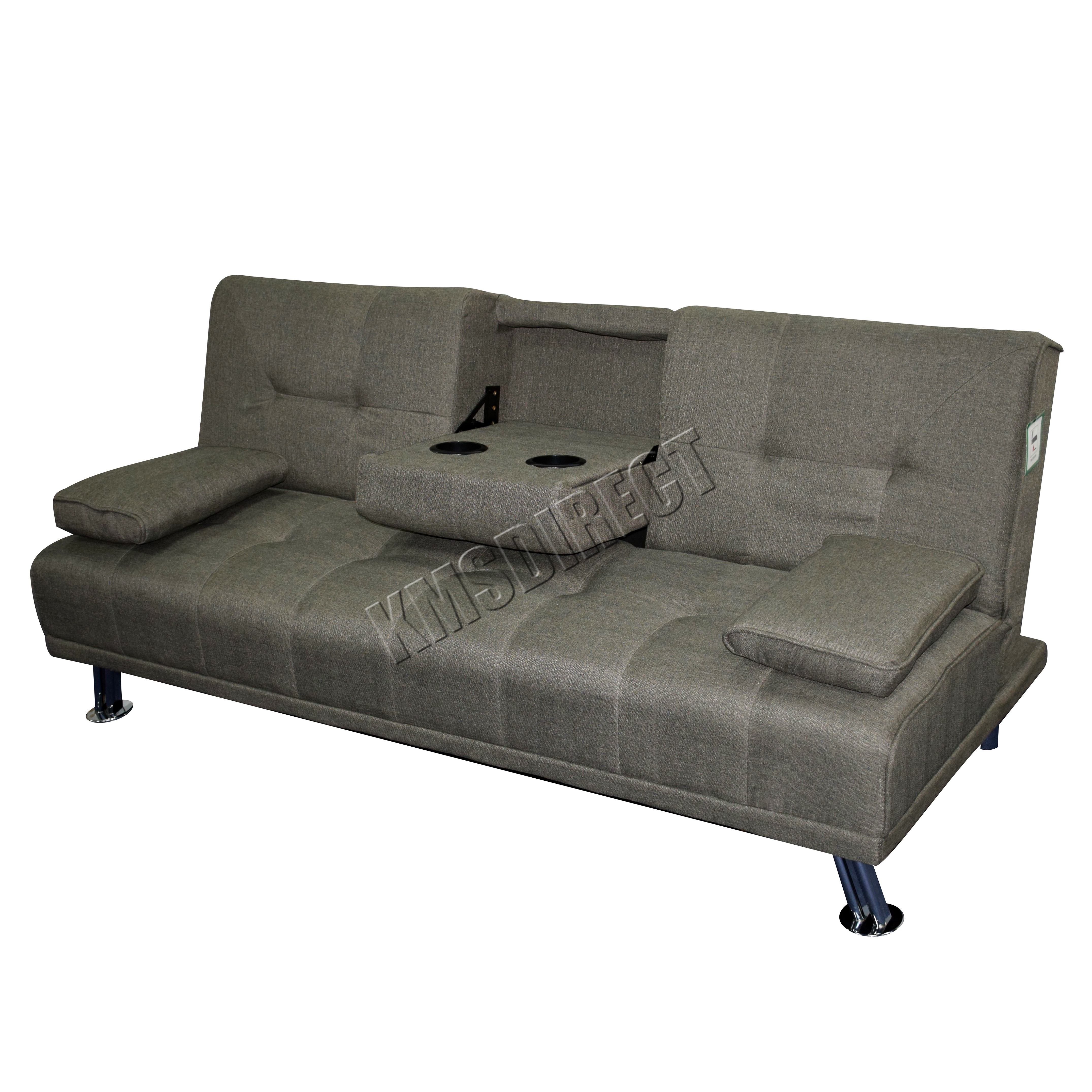 FoxHunter Fabric Manhattan Sofa Bed Recliner 3 Seater Modern Luxury