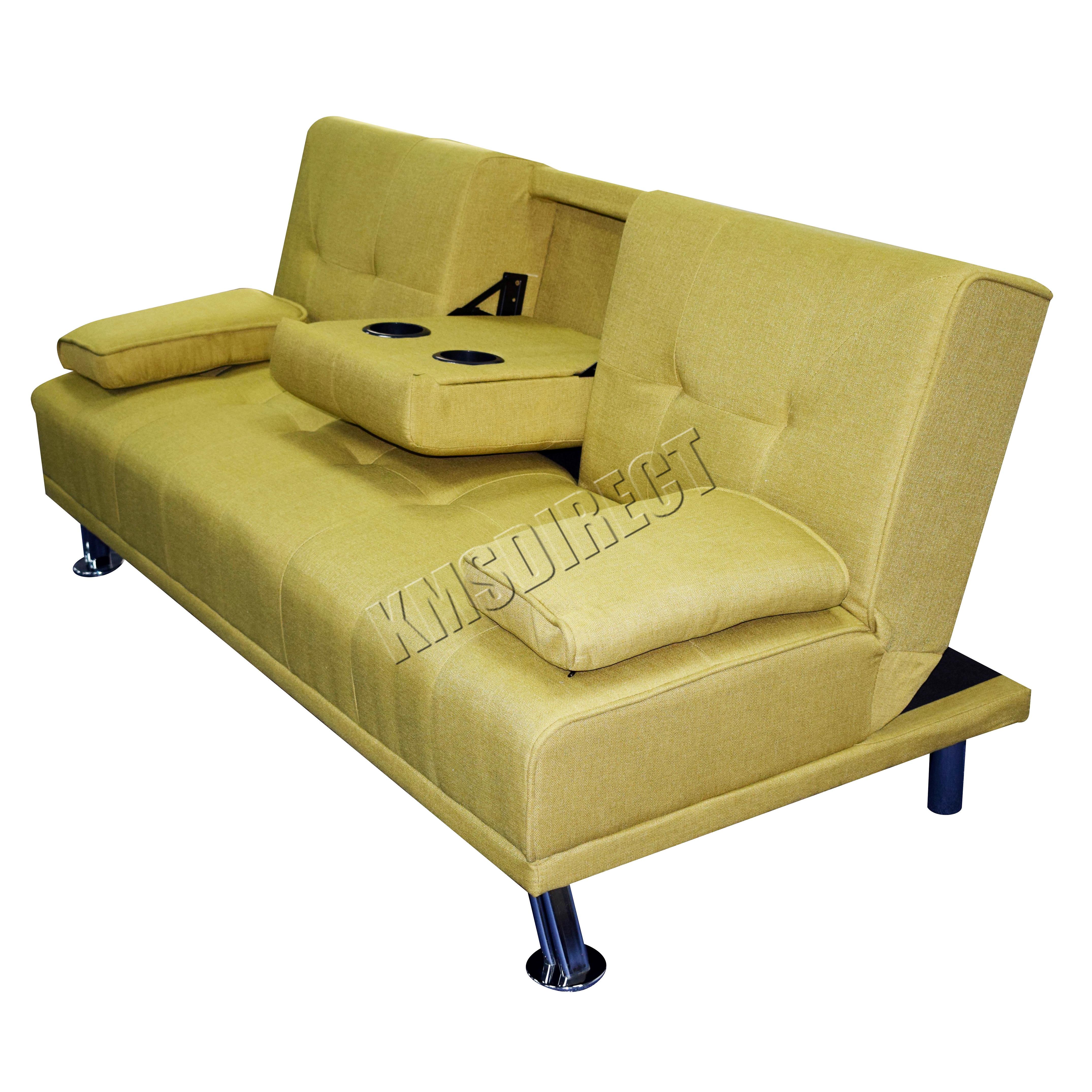 FoxHunter Fabric Manhattan Sofa Bed Recliner 3 Seater Modern Luxury