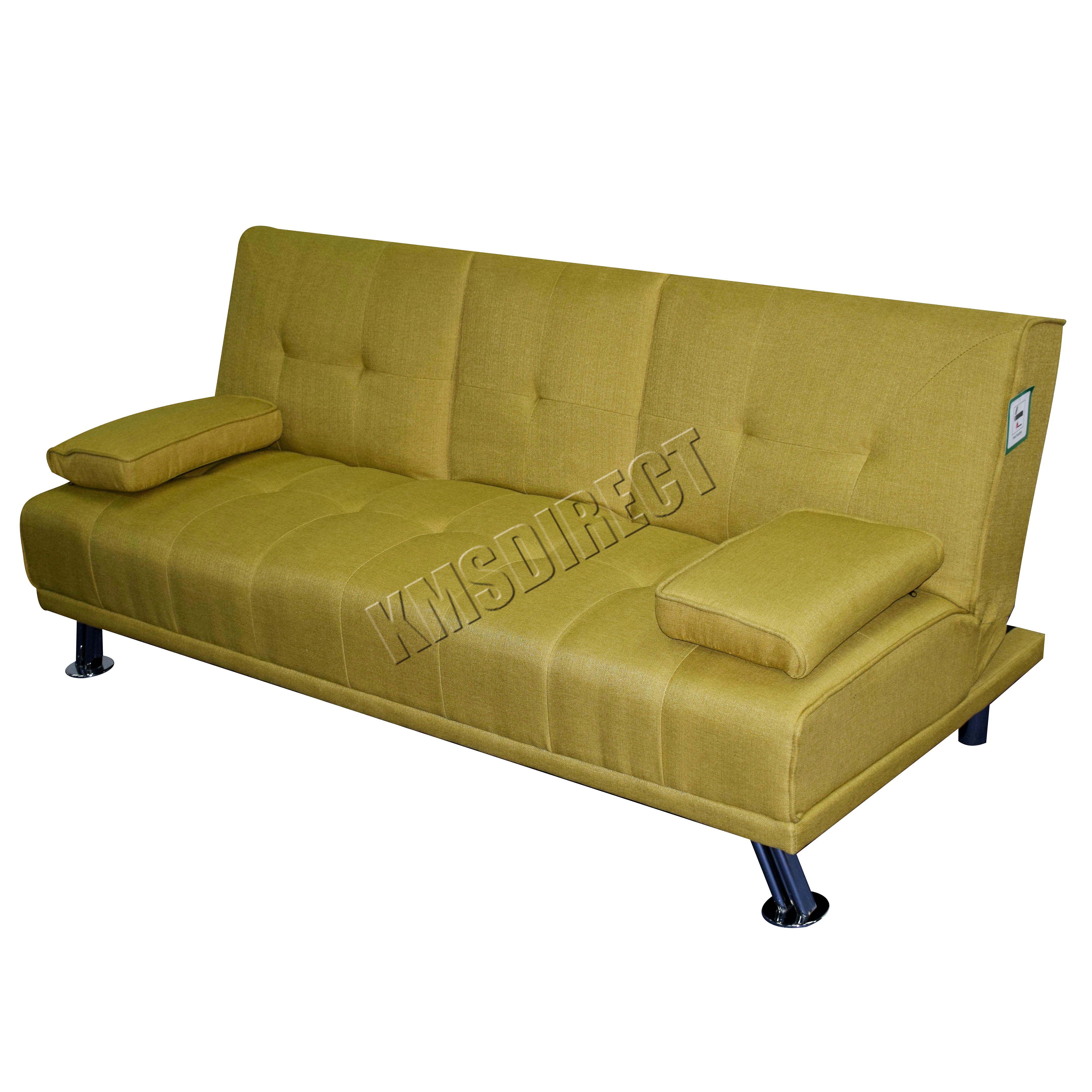 FoxHunter Fabric Manhattan Sofa Bed Recliner 3 Seater Modern Luxury