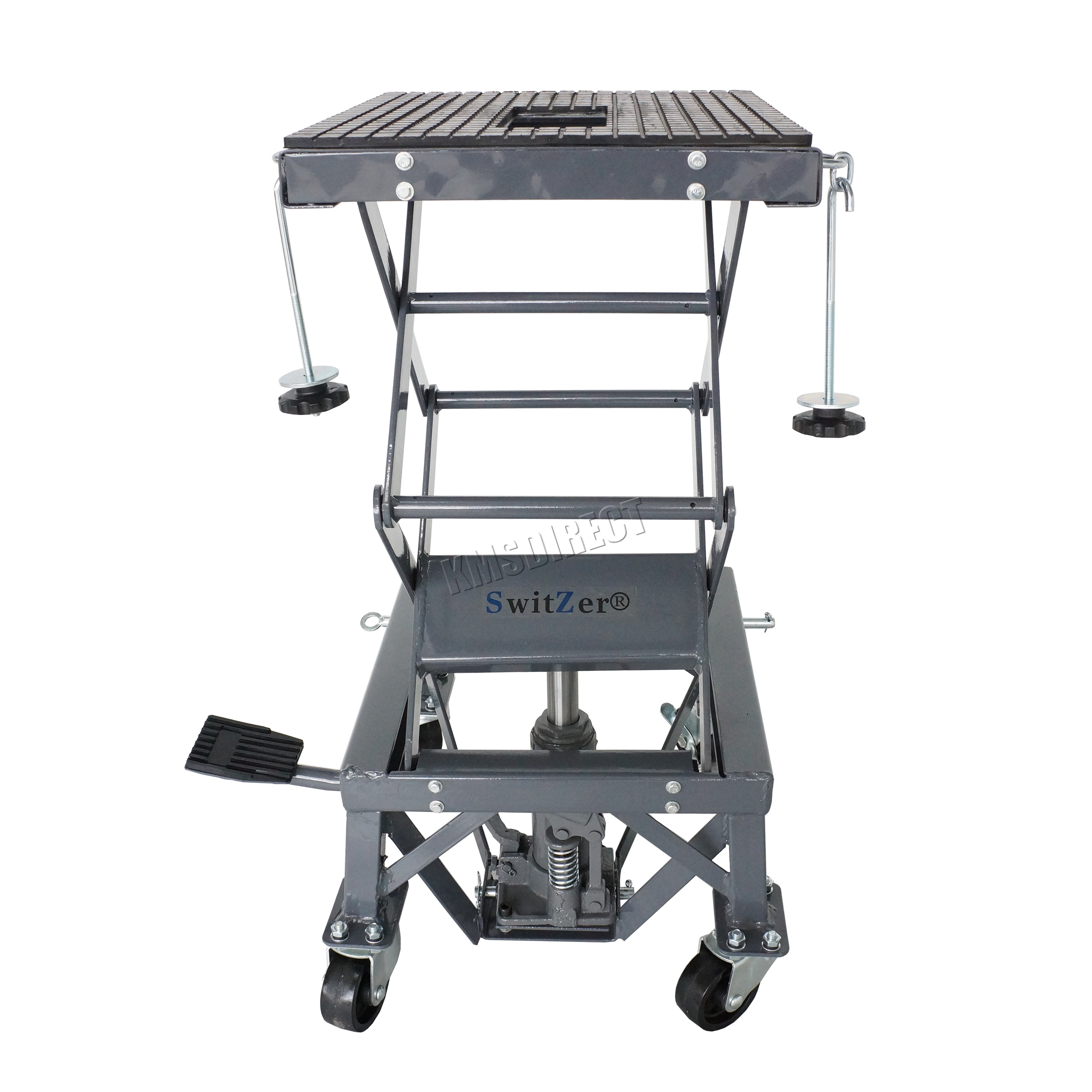 Hydraulic Scissor 300lb Bike Motorcycle Lift With 4 Wheel Motorbike ATV