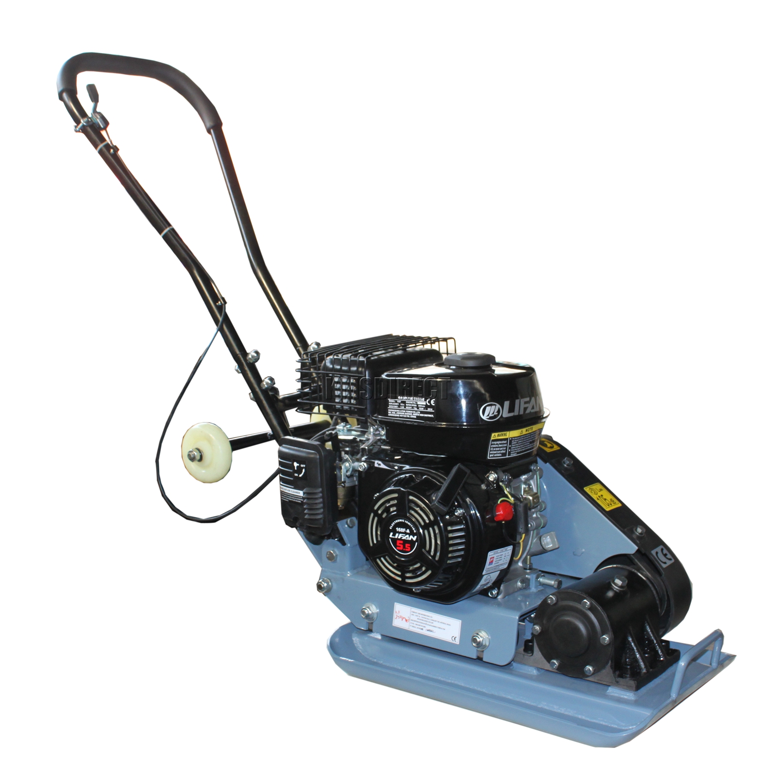 FoxHunter Petrol Compactor Compaction Plate 5.5HP HS60 with Wheels New