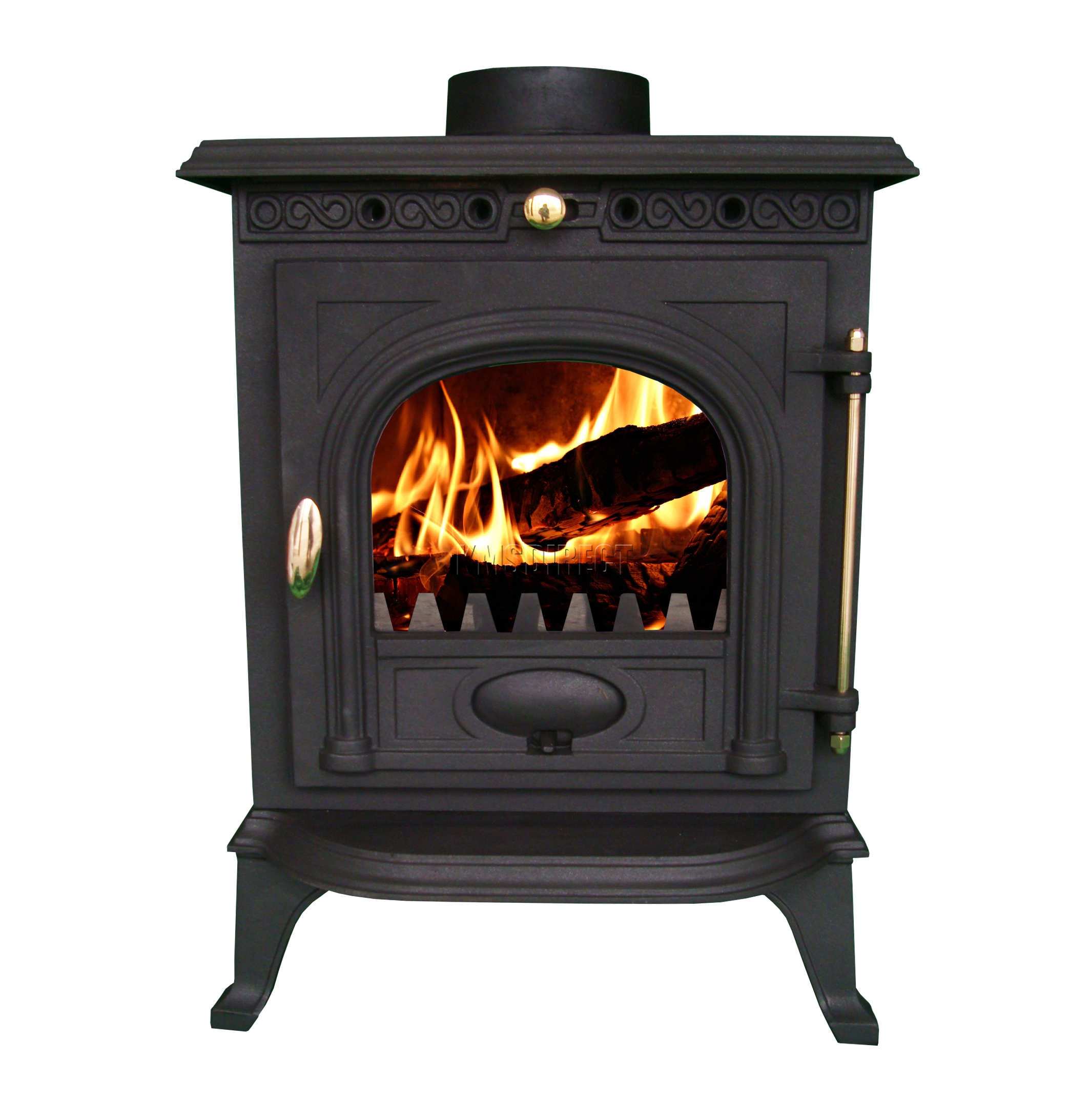 WoodBurner NEW Cast Iron Log Burner MultiFuel Wood Burning 6kw Stove