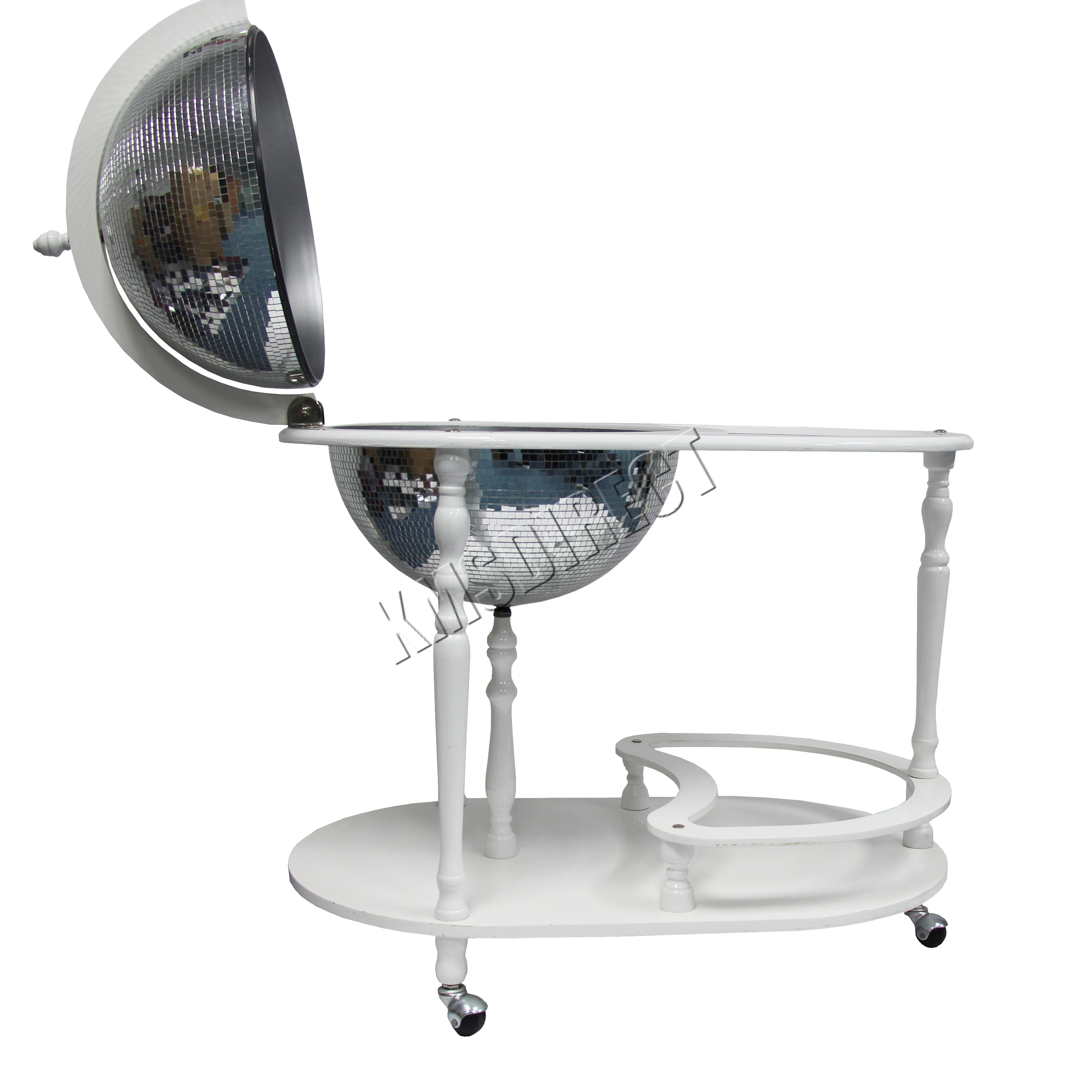 WestWood Globe Shaped Mini Bar Trolley With Table Drinks