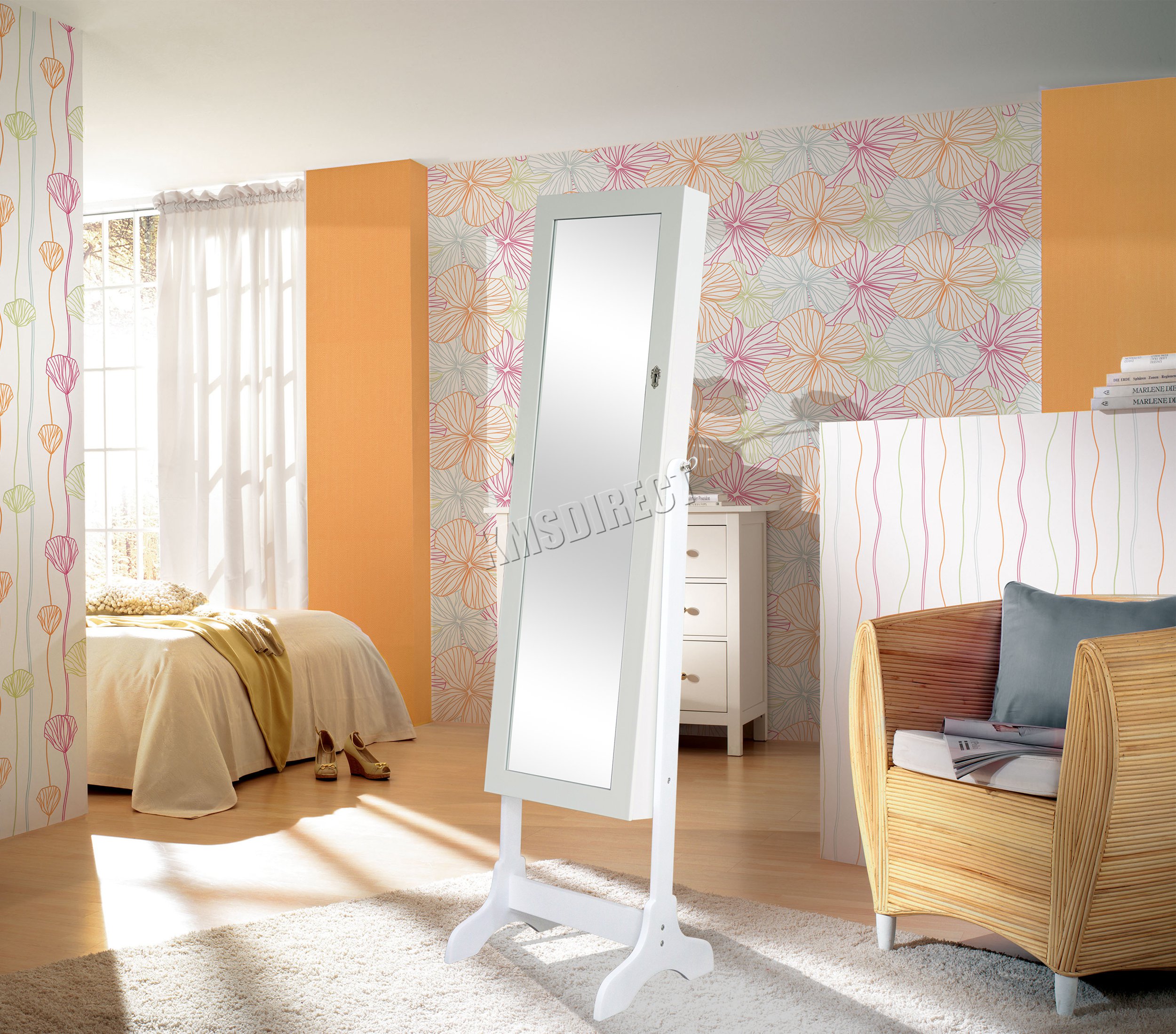 WestWood Armoire Jewellery Makeup Storage Lockable Jewelry With