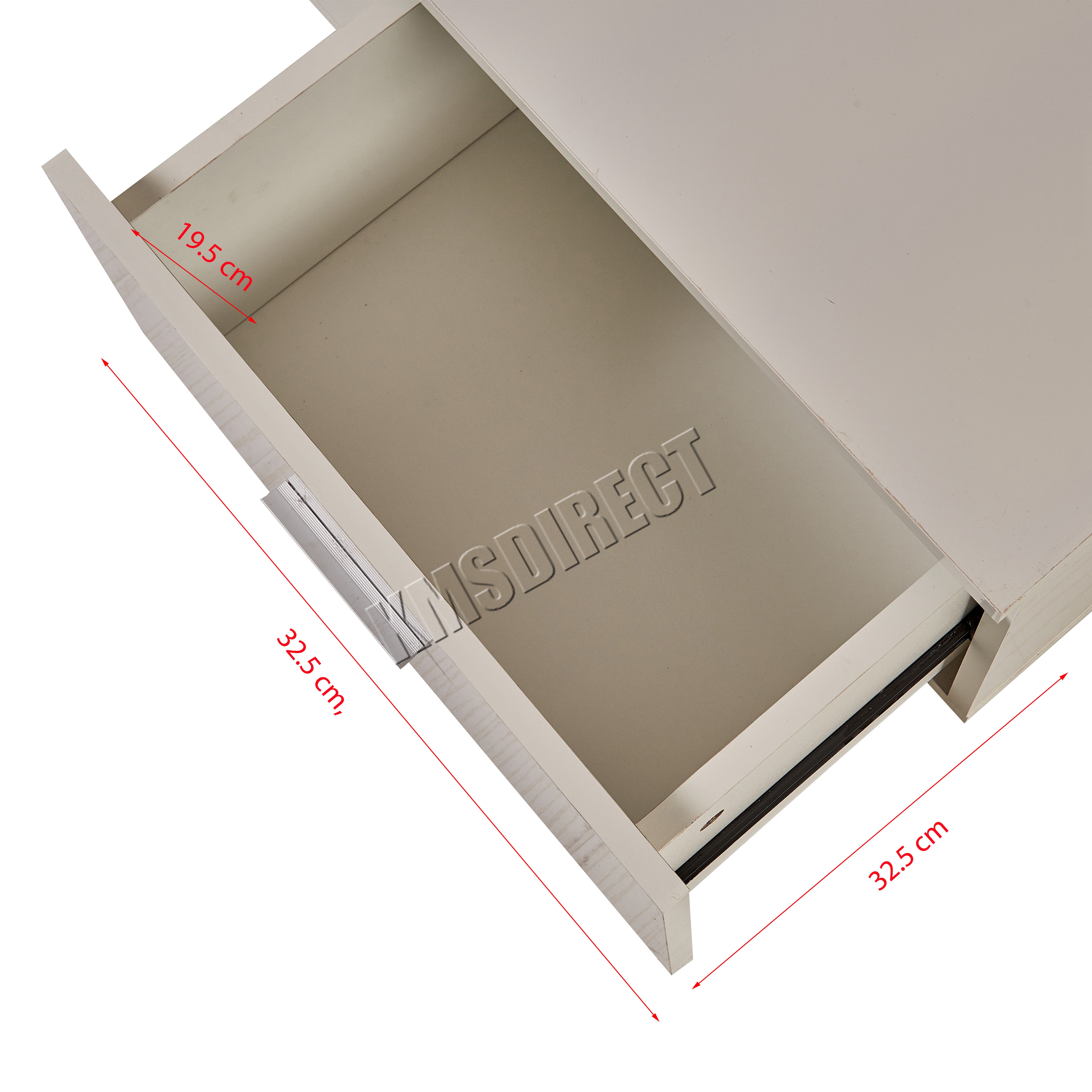 FoxHunter High Gloss MDF TV Unit Stand White Home Furniture