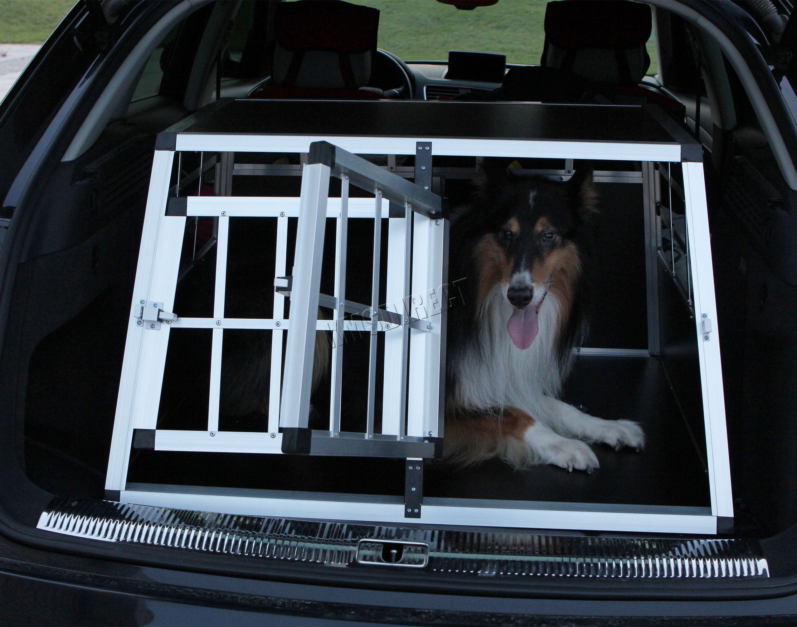 FoxHunter Aluminium Dog Pet Cage Kennel Small Transport Crate Carrier BOX 2 Door eBay