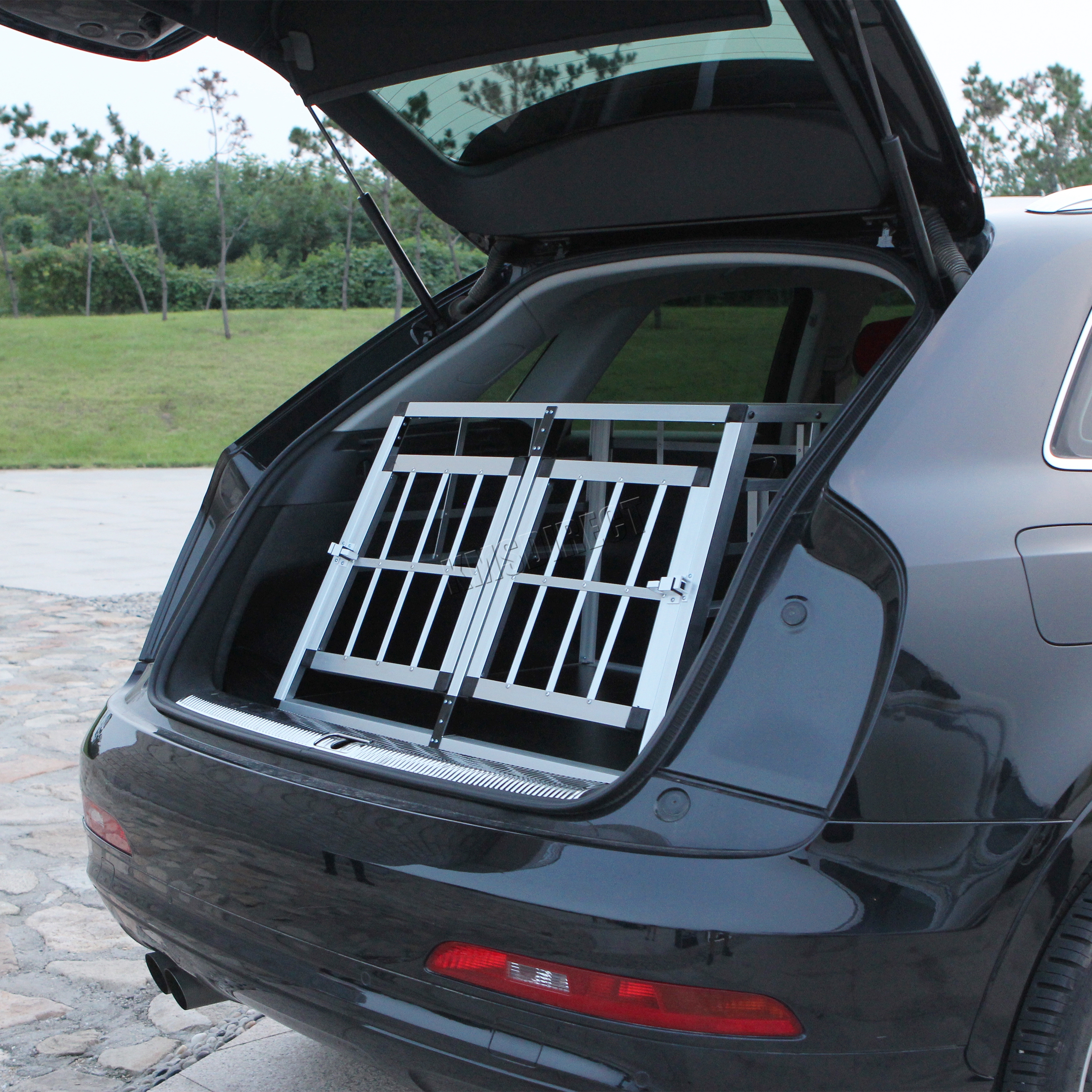 FoxHunter Aluminium Dog Pet Cage Kennel Small Transport Crate Carrier BOX 2 Door eBay