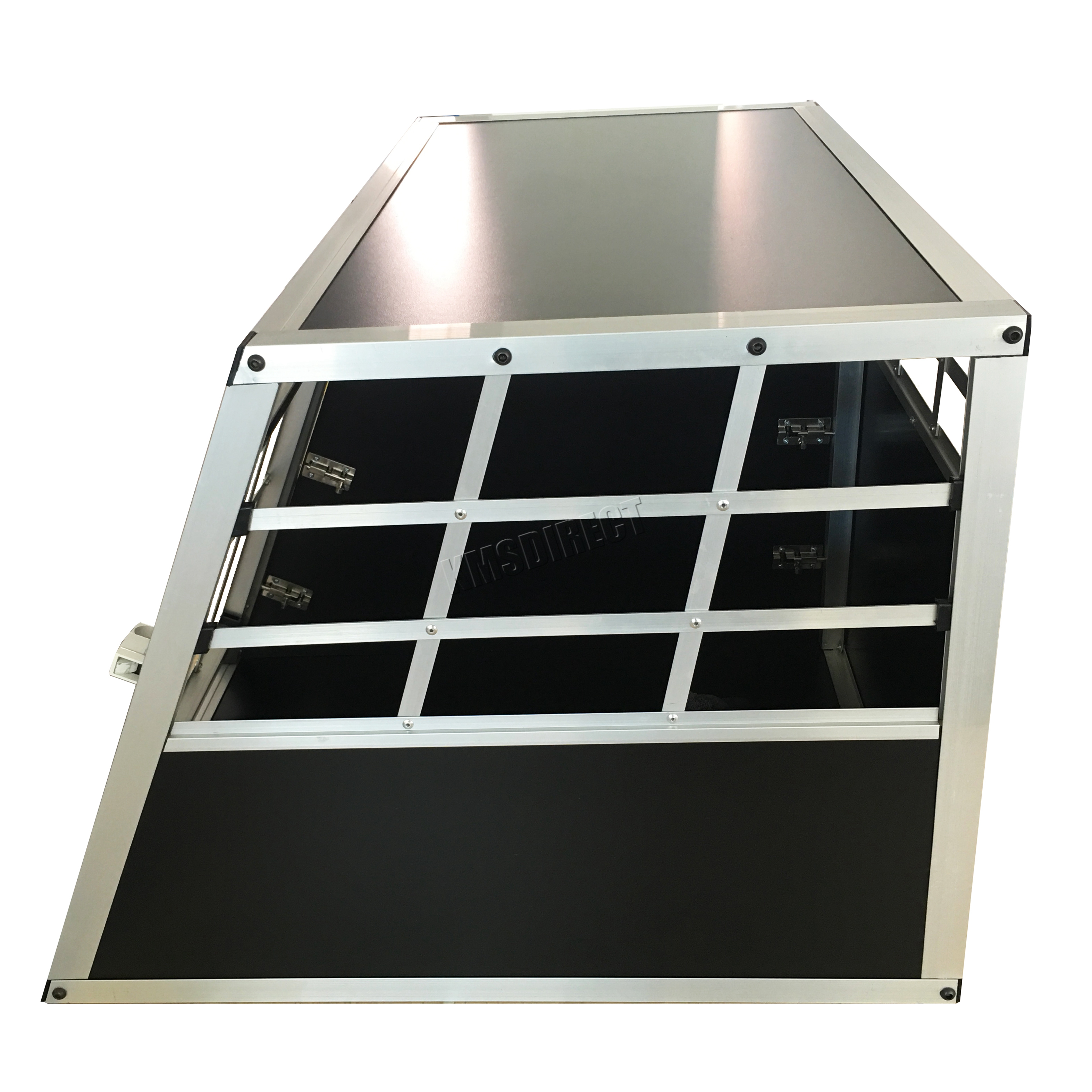 FoxHunter Aluminium Dog Pet Cage Kennel Small Transport Crate Carrier