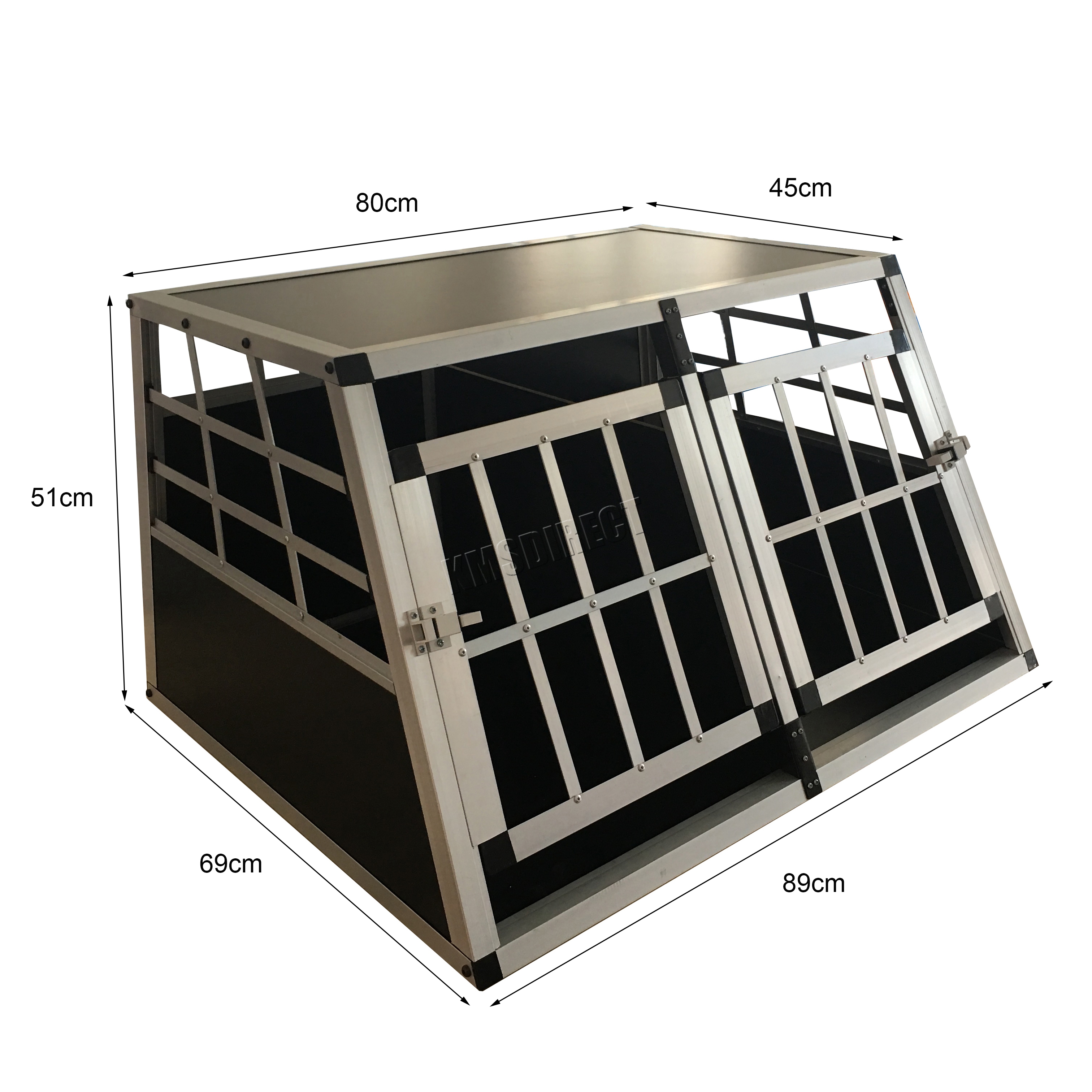 FoxHunter Aluminium Dog Pet Cage Kennel Small Transport Crate Carrier BOX 2 Door eBay