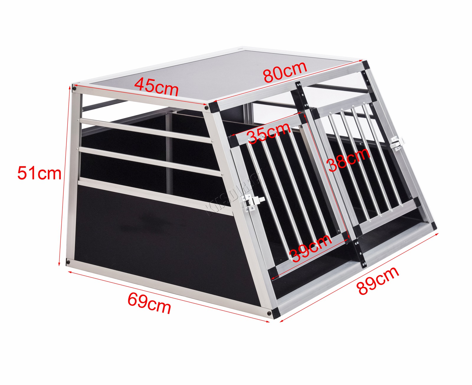 Foxhunter Aluminium Pet Voiture Tacot Travel Cage Chien Chiot Chat Transport Kennel Ebay