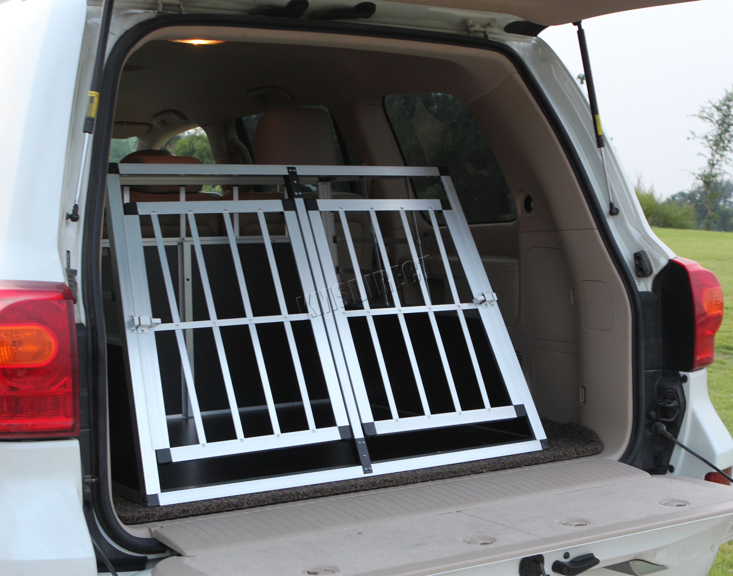 FoxHunter Aluminium Dog Pet Cage Kennel Large Transport Crate Carrier