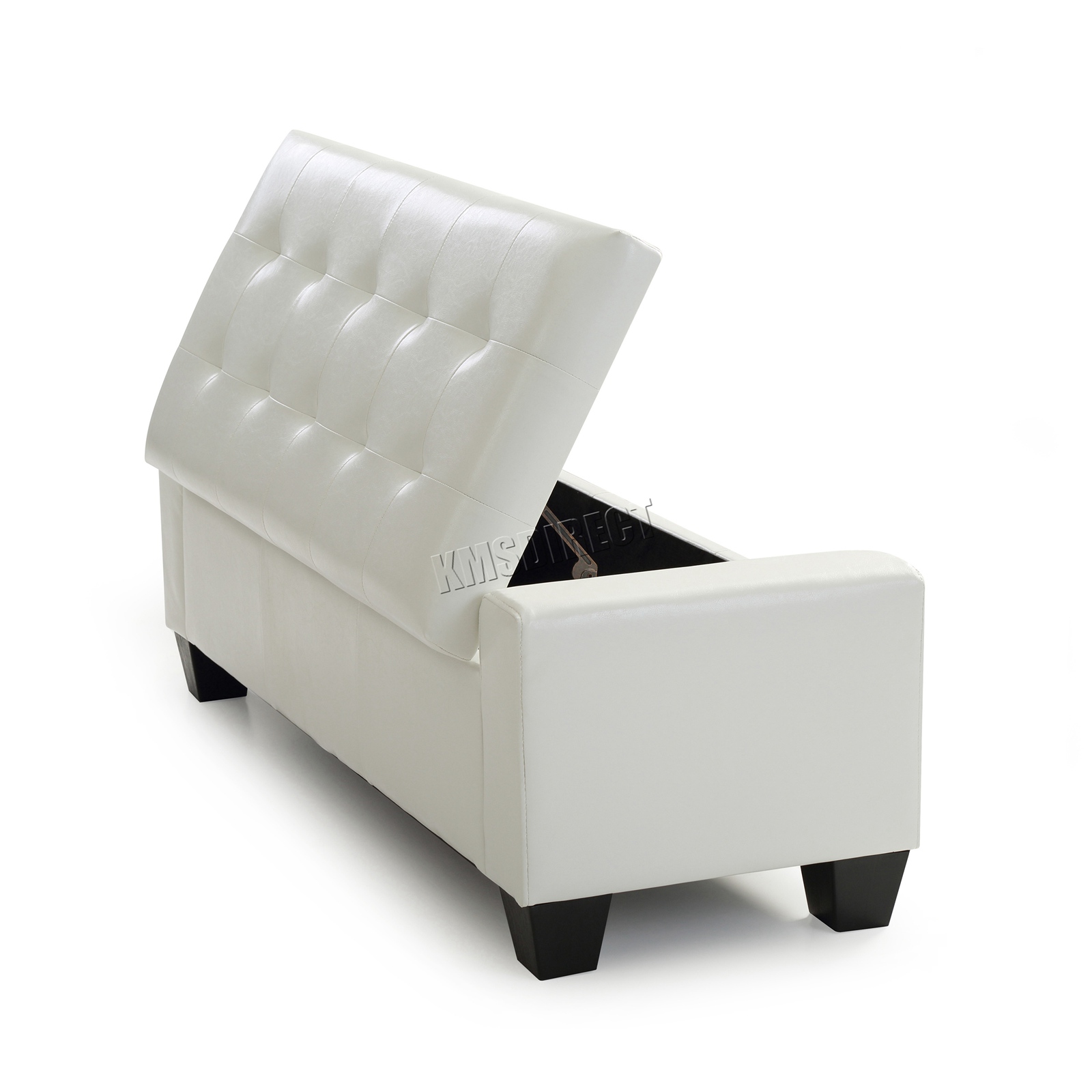 WestWood PU Leather Ottoman Storage Bench Footrest Stool Lift Top Home