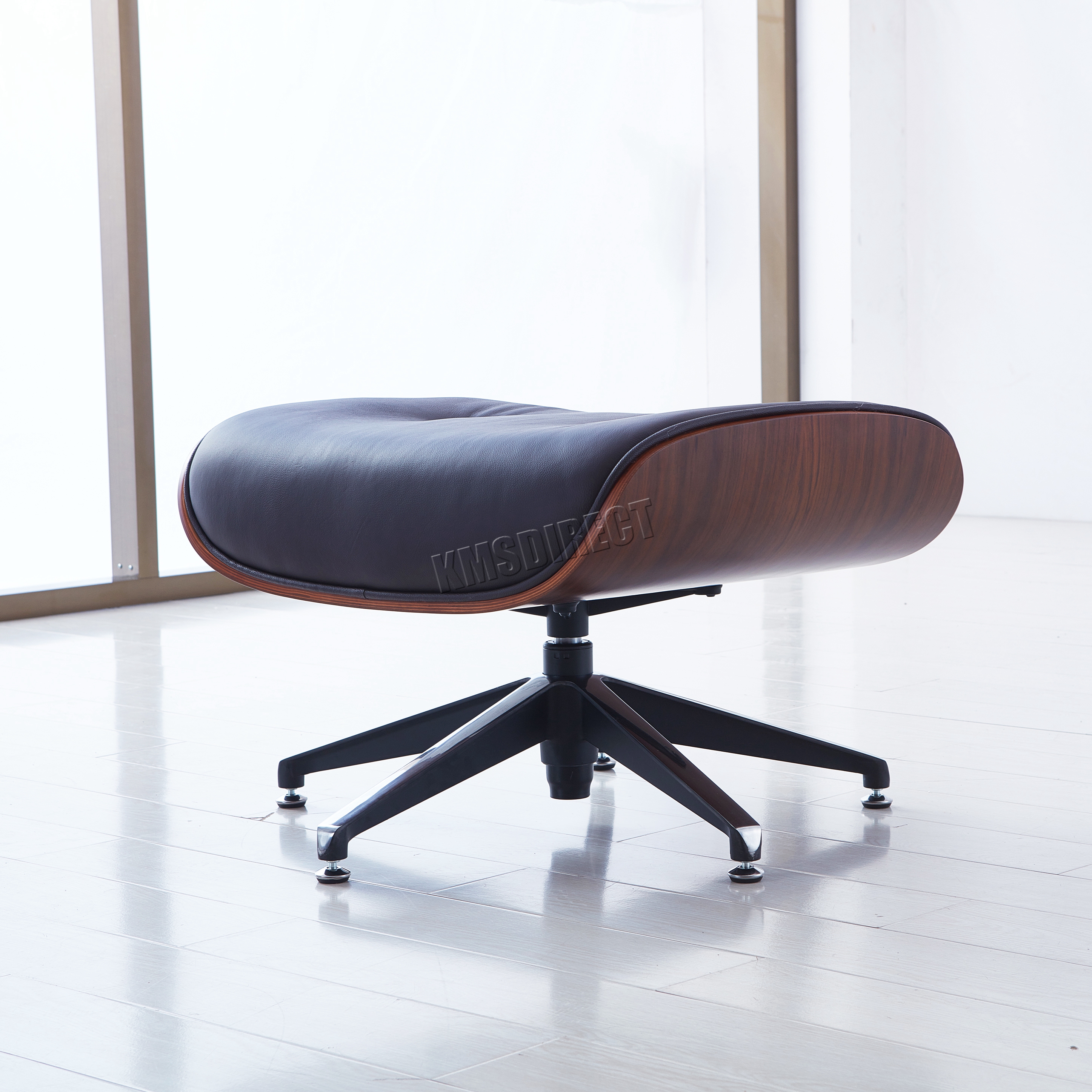 FoxHunter Luxury Lounge Chair And Ottoman Real Genuine Leather Recliner