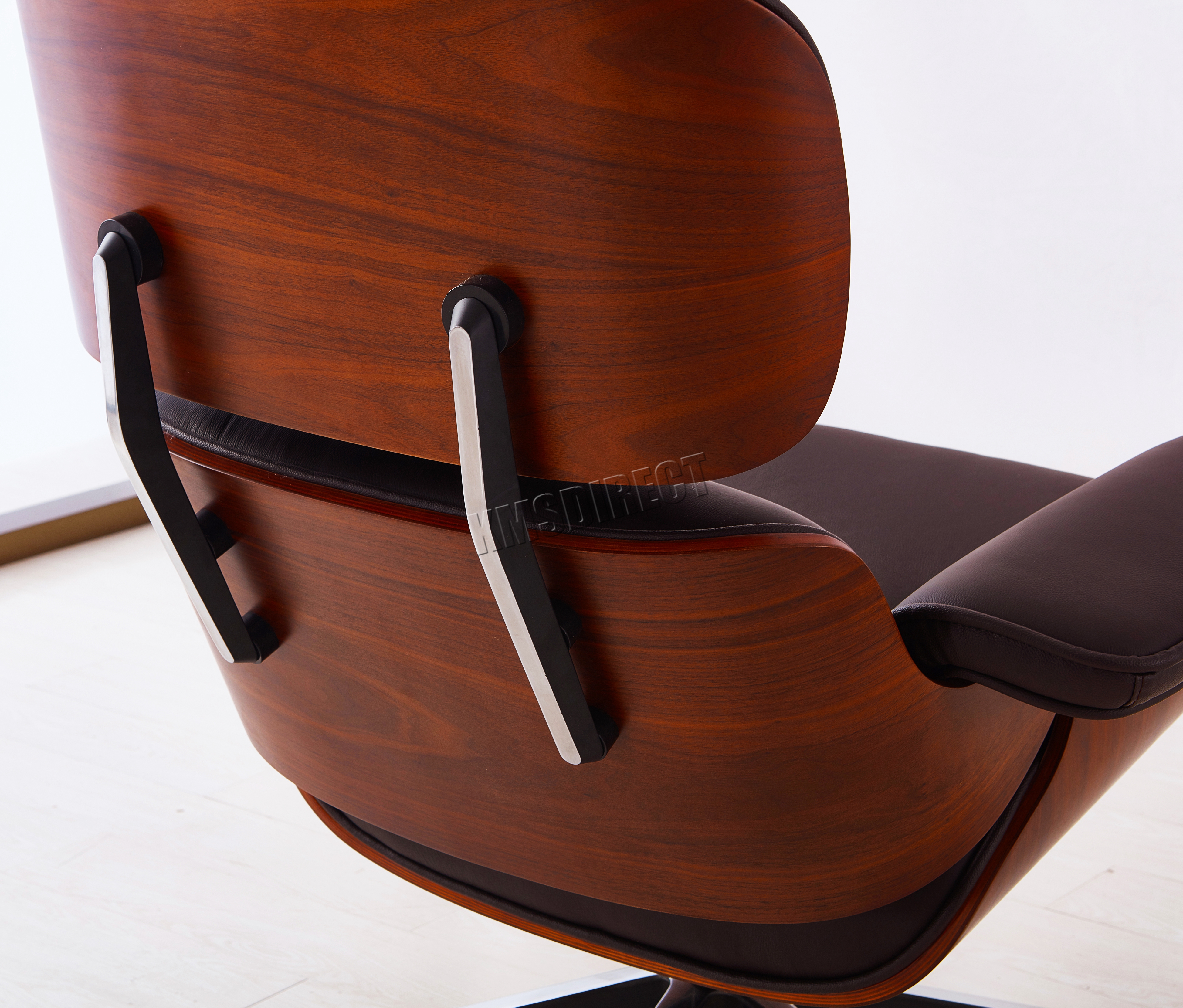 FoxHunter Luxury Lounge Chair And Ottoman Real Genuine Leather Recliner