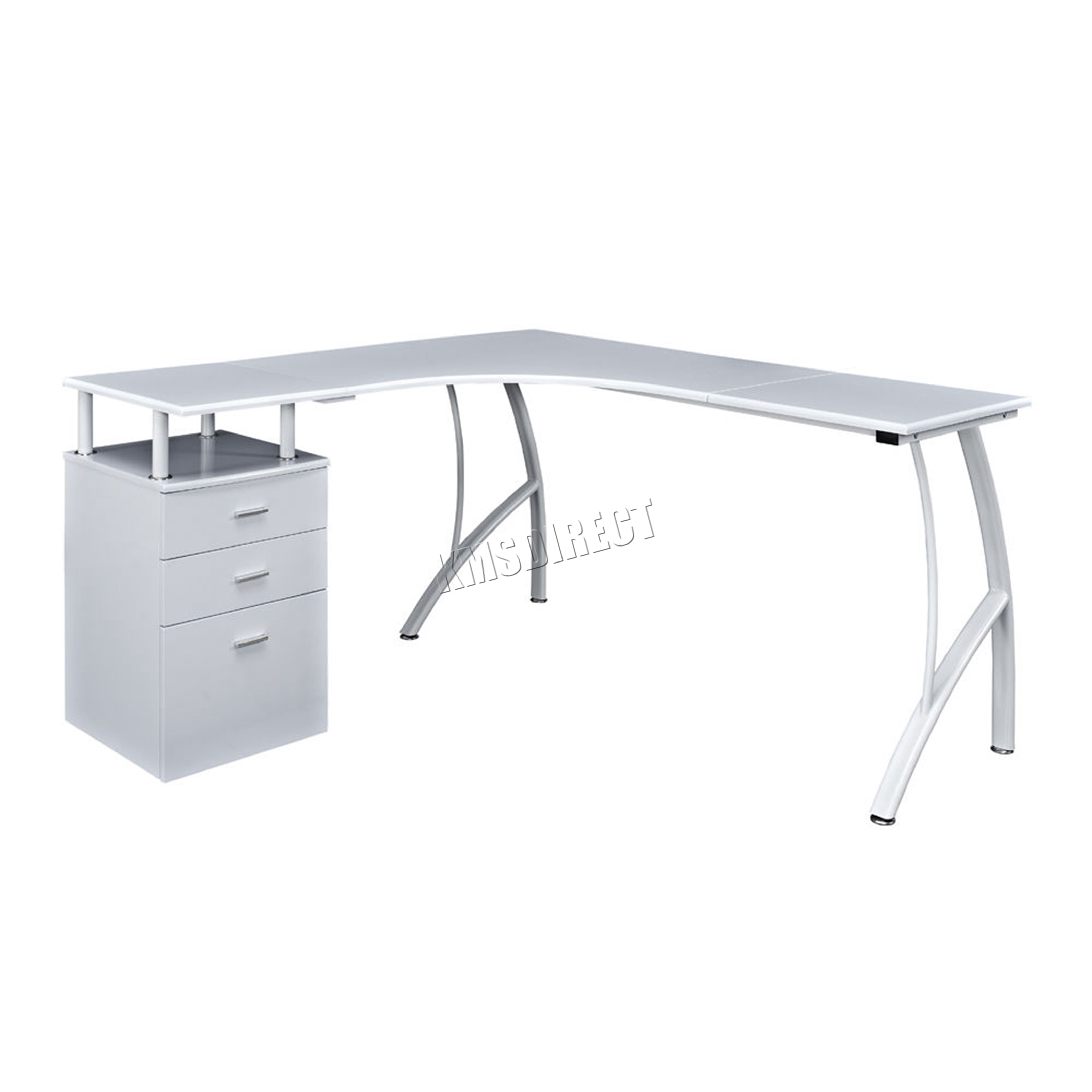 Westwood L Shaped Corner Computer Desk Pc Table Home Office Study Sentinel Westwood L Shaped Corner Computer Desk Pc Table Home Office Study Cd04 White