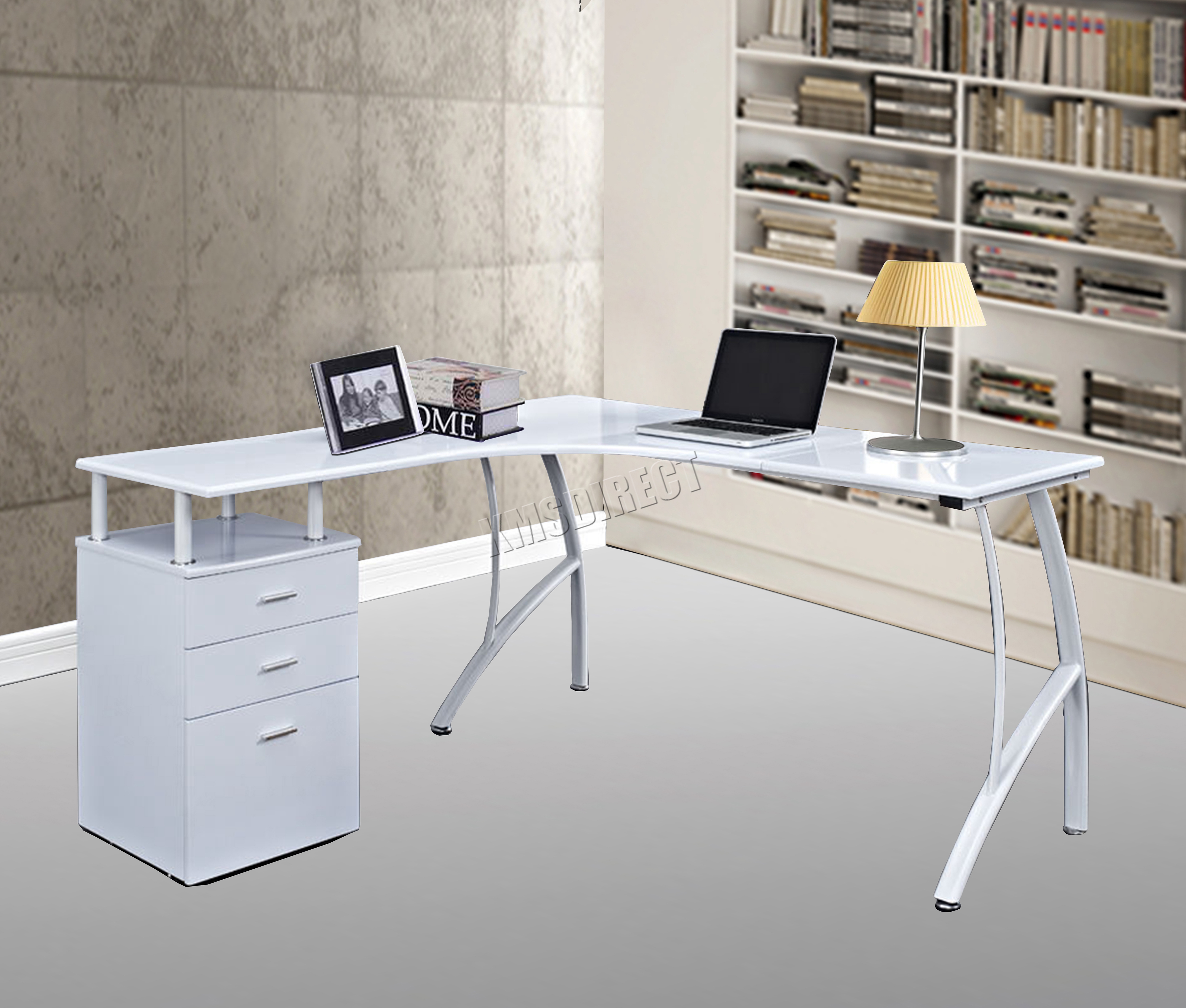 Westwood L Shaped Corner Computer Desk Pc Table Drawers Home Office Westwood L Shaped Corner Computer Desk Pc Table
