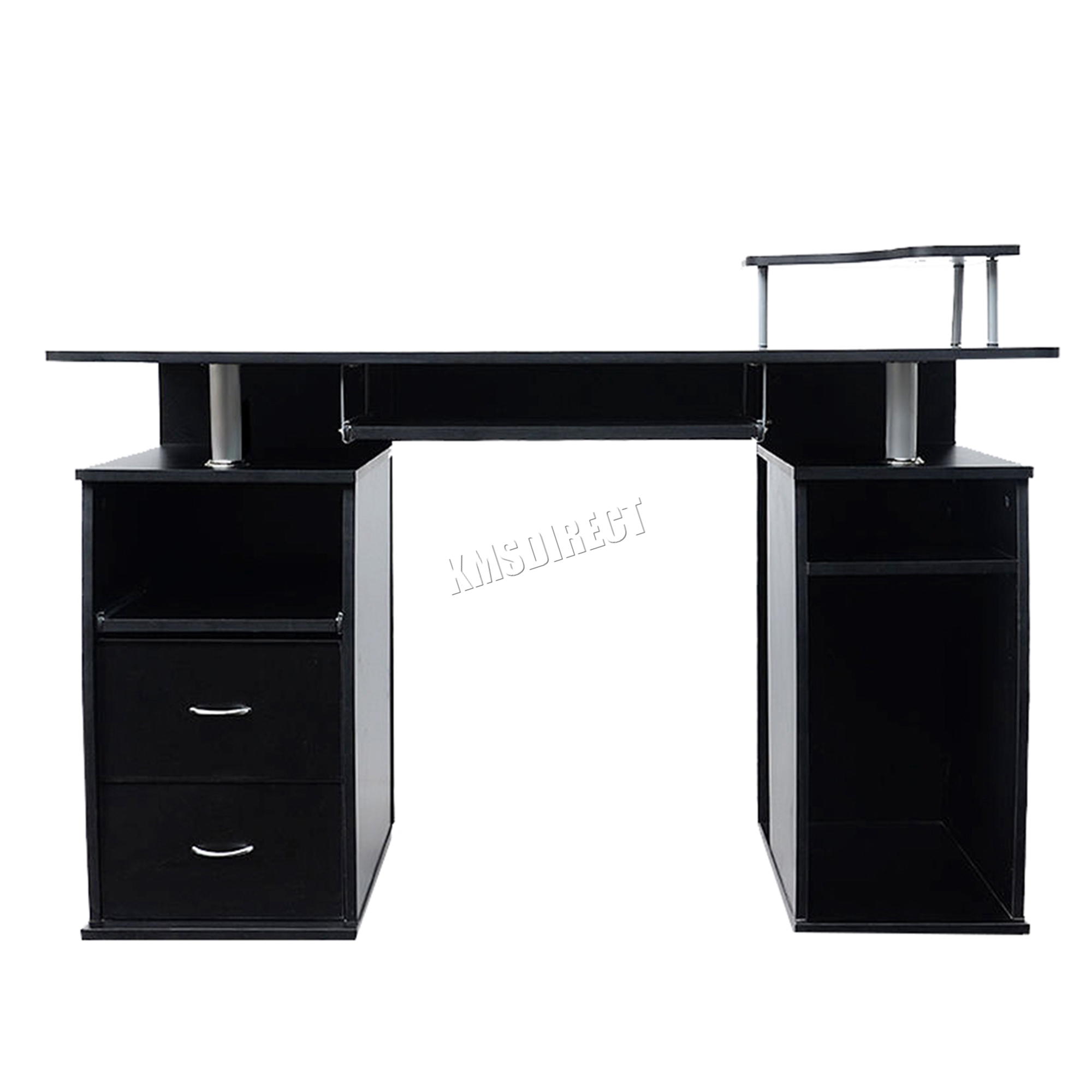 Westwood Computer Desk Pc Table With Shelves Drawers Home Office Sentinel Westwood Computer Desk Pc Table With Shelves Drawers Home Office Cd05 Black