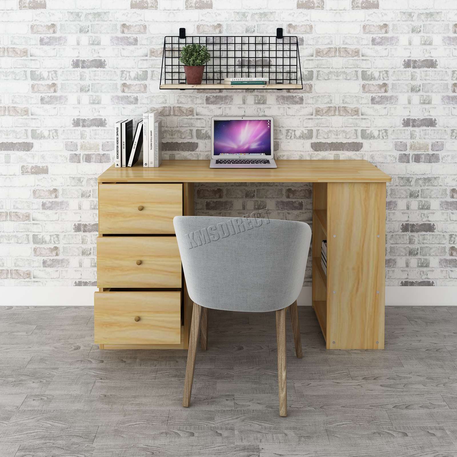 WestWood Computer Desk With 3 Drawers 3 Shelves PC Table Home Office