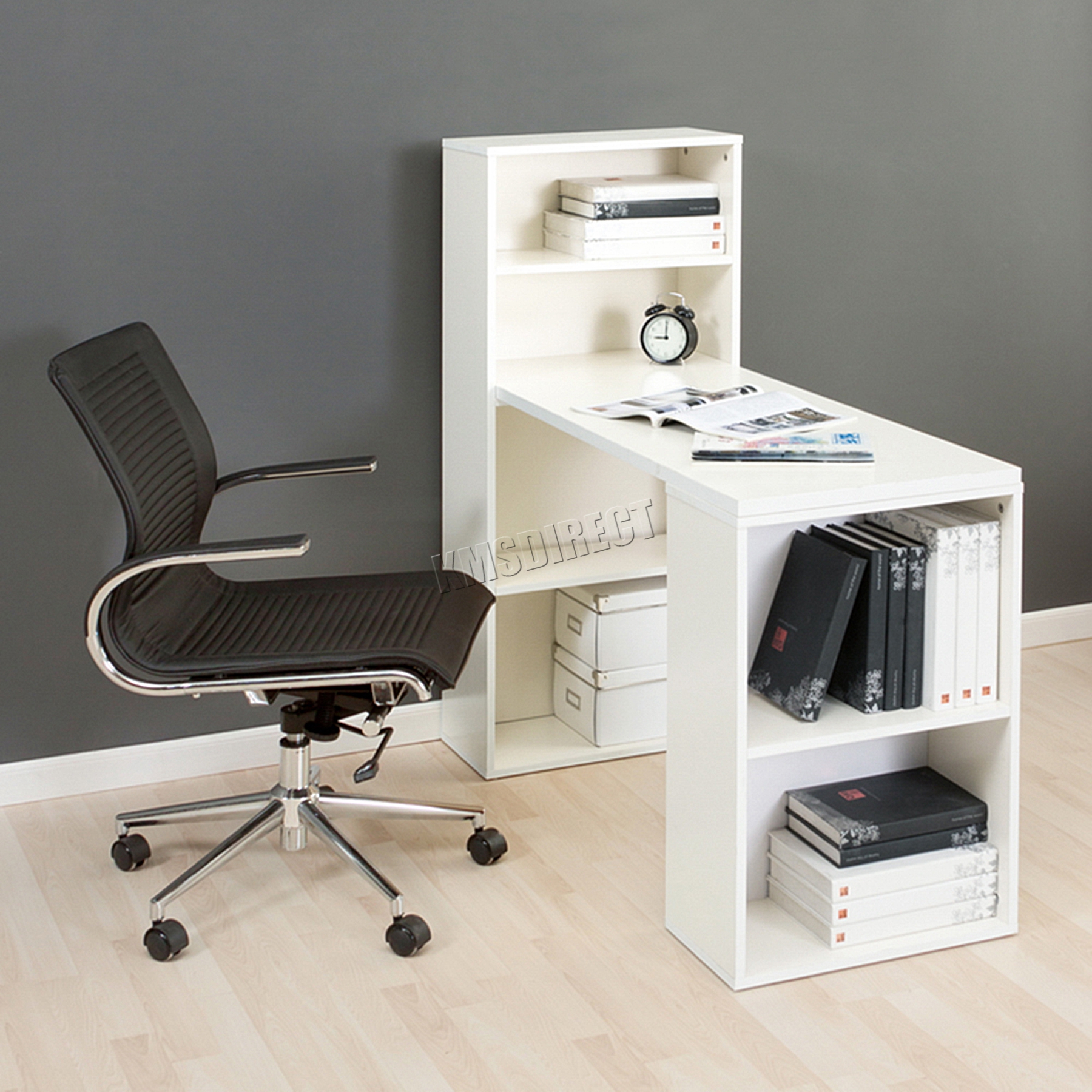 FoxHunter Multifunction Computer Desk 2 Large Shelves Home Office CD08