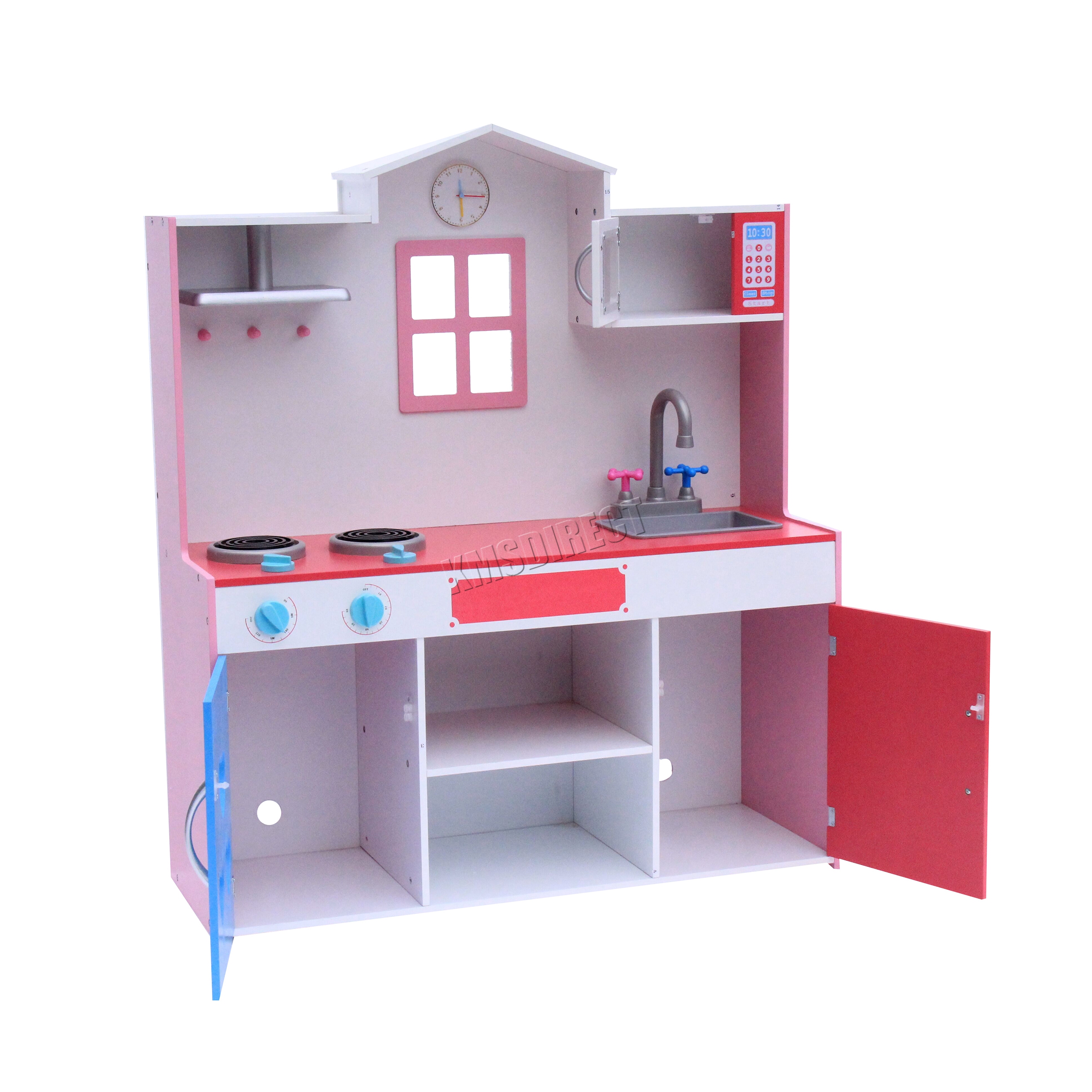 FoxHunter Large Wooden Kitchen Playset Toy Kids Children Cooking Role
