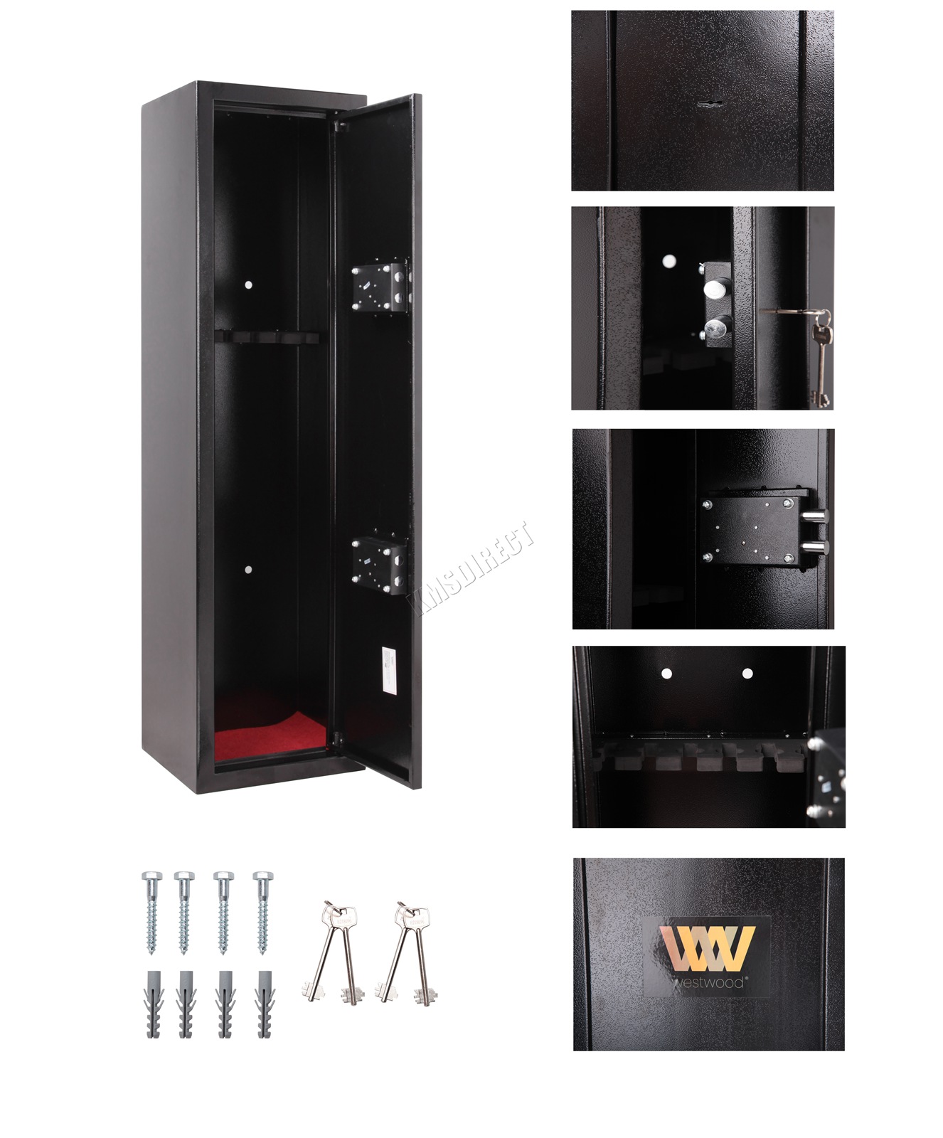 WestWood 3 o 6 pistola del gabinete de seguridad con Cerradura Rifle de