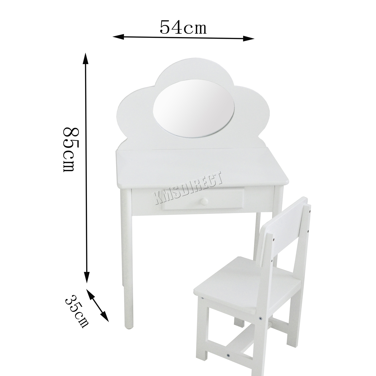 FoxHunter Children’s Dressing Table With Mirror Girls Kids Makeup