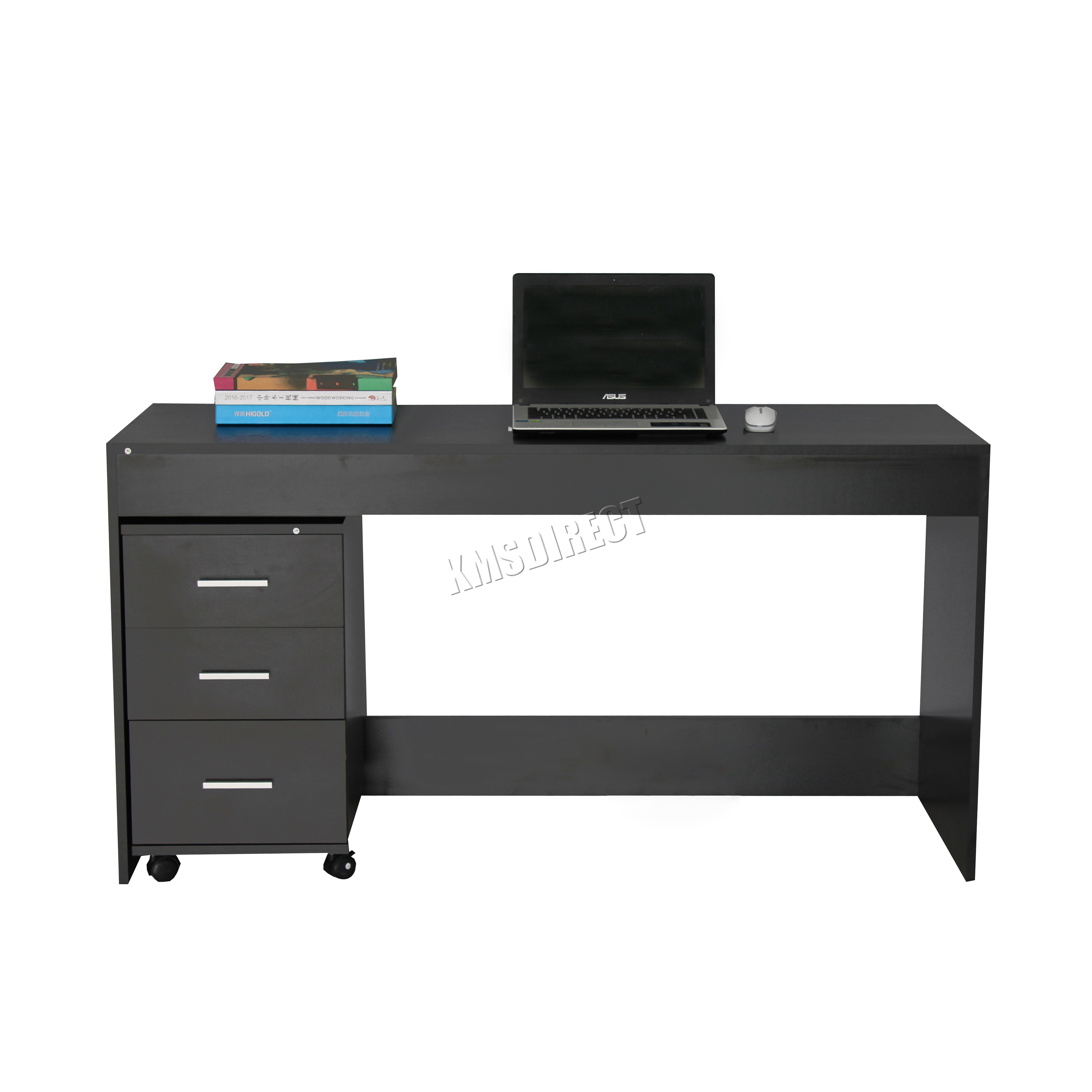 Westwood Computer Desk Table With 3 Drawers Home Office Furniture Sentinel Westwood Computer Desk Table With 3 Drawers Home Office Furniture Cd09 Black