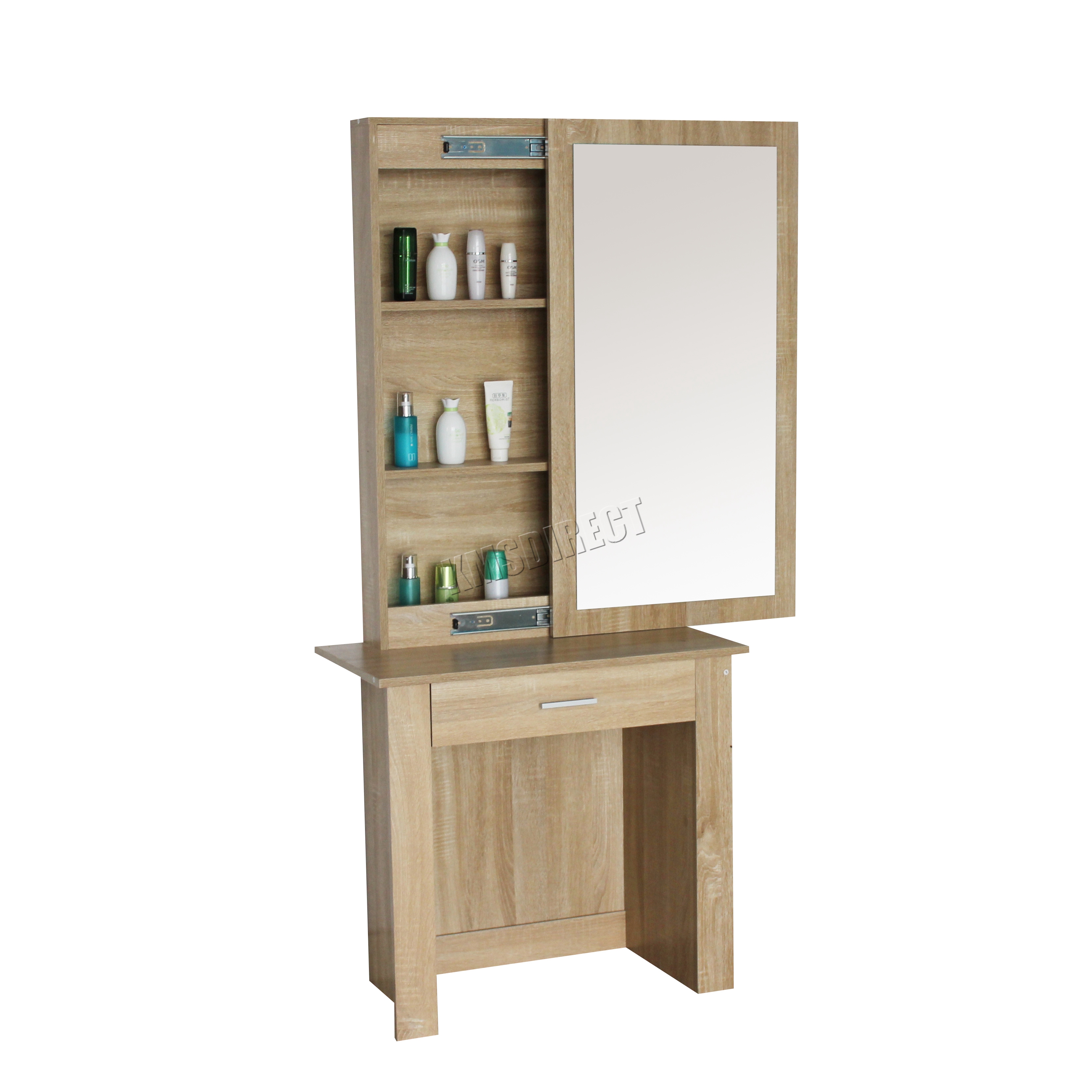 Westwood Wooden Makeup Jewelry Dressing Table With Sliding Mirror Sentinel Westwood Wooden Makeup Jewelry Dressing Table With Sliding Mirror Drawer Dt04