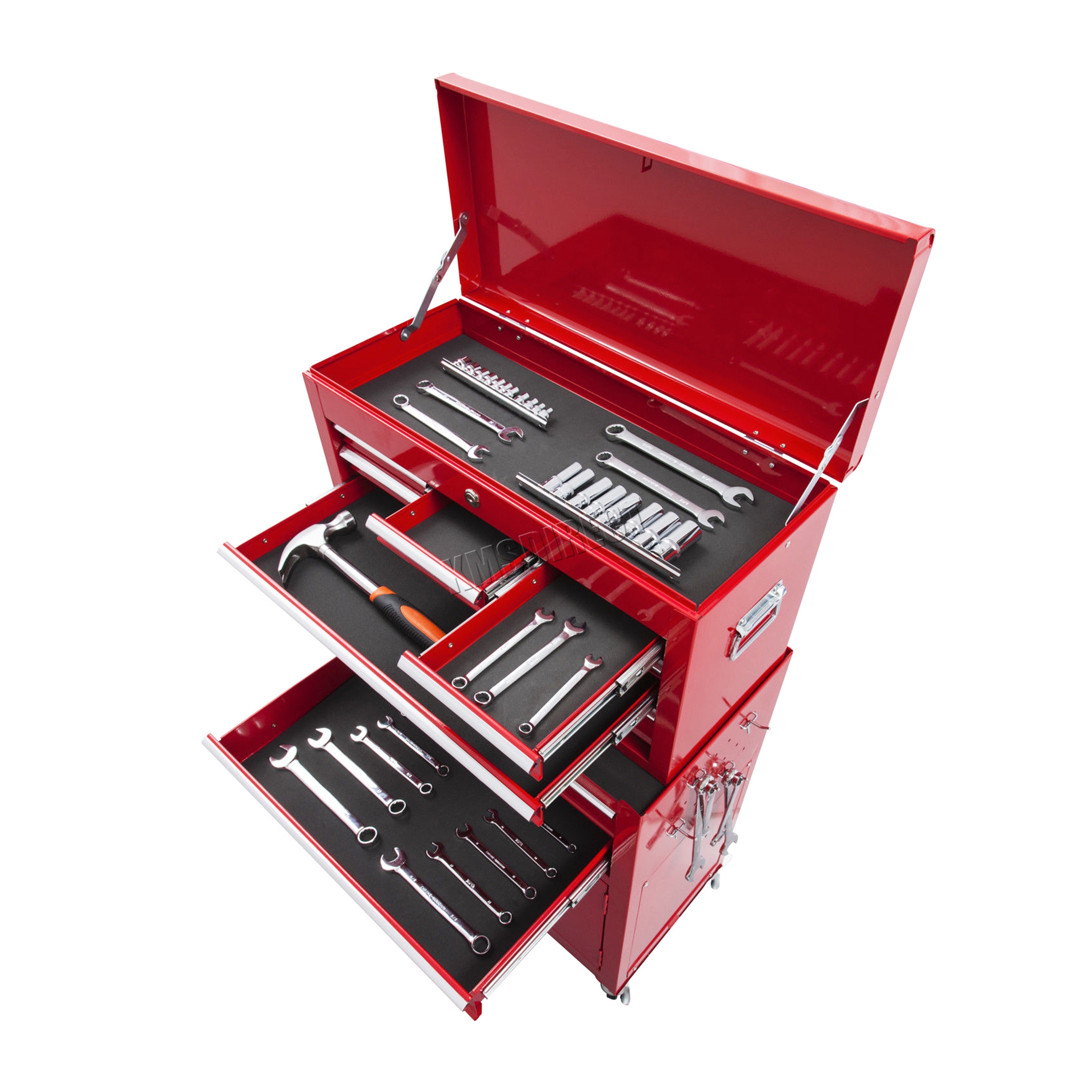 SwitZer Metal Tool Box Trolley Chest Storage Organizer Cart