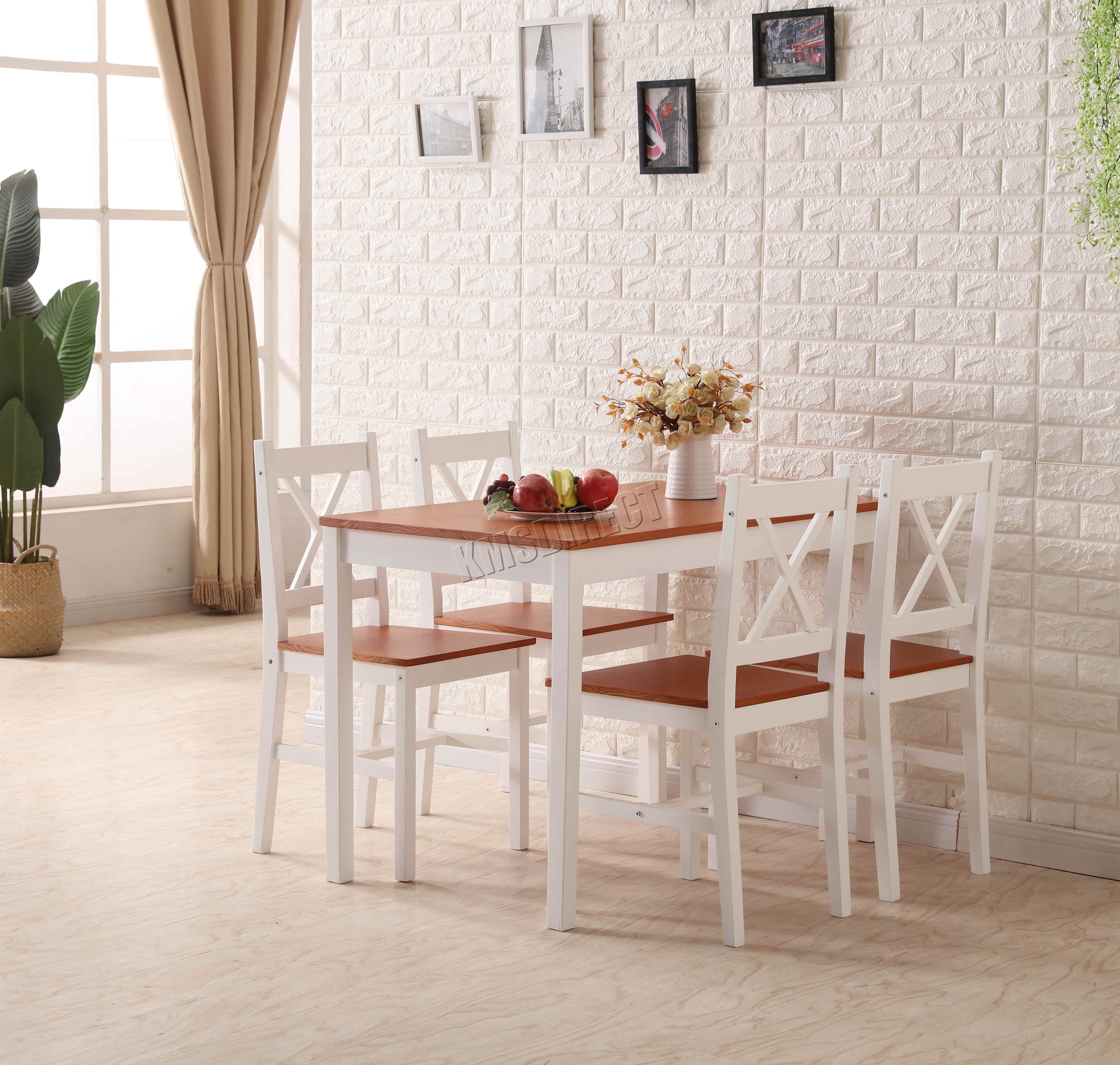 Westwood Quality Solid Wooden Dining Table And 4 Chairs Set Kitchen Picture 13 Of 15