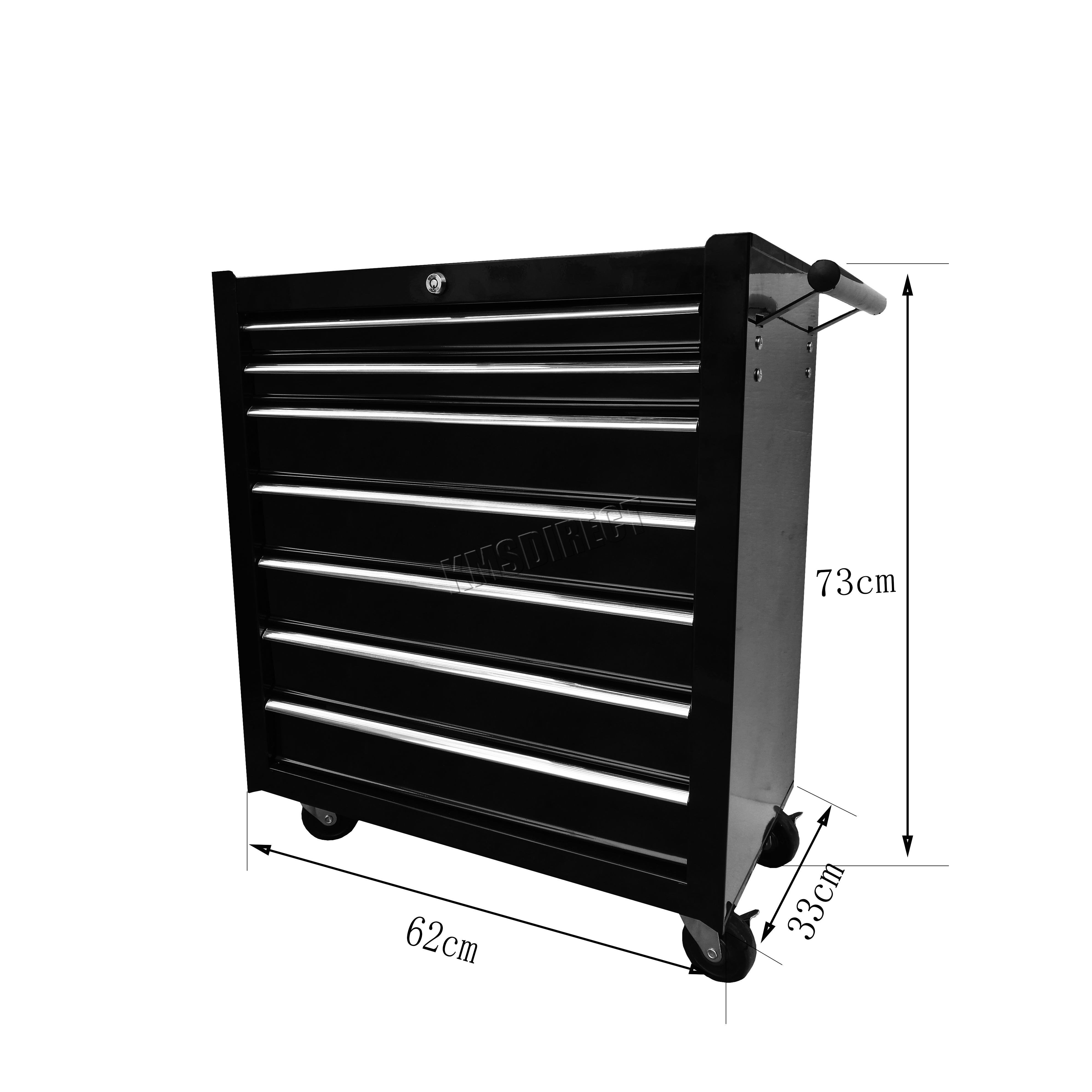 FoxHunter Metal Tool Box Chest Storage Organizer Cart Garage