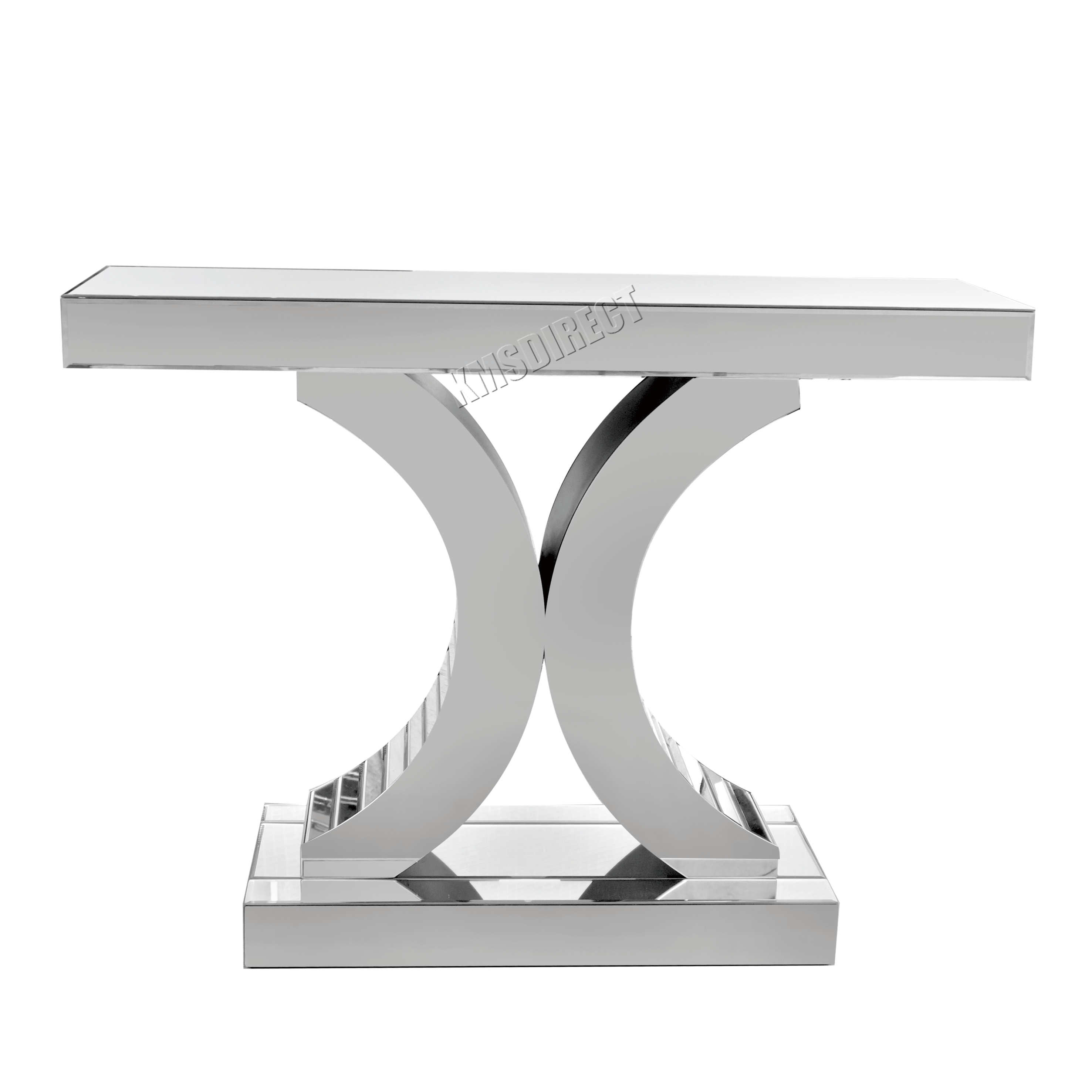 FoxHunter Mirrored Furniture Glass Table Console Desk Bedroom Home Hall