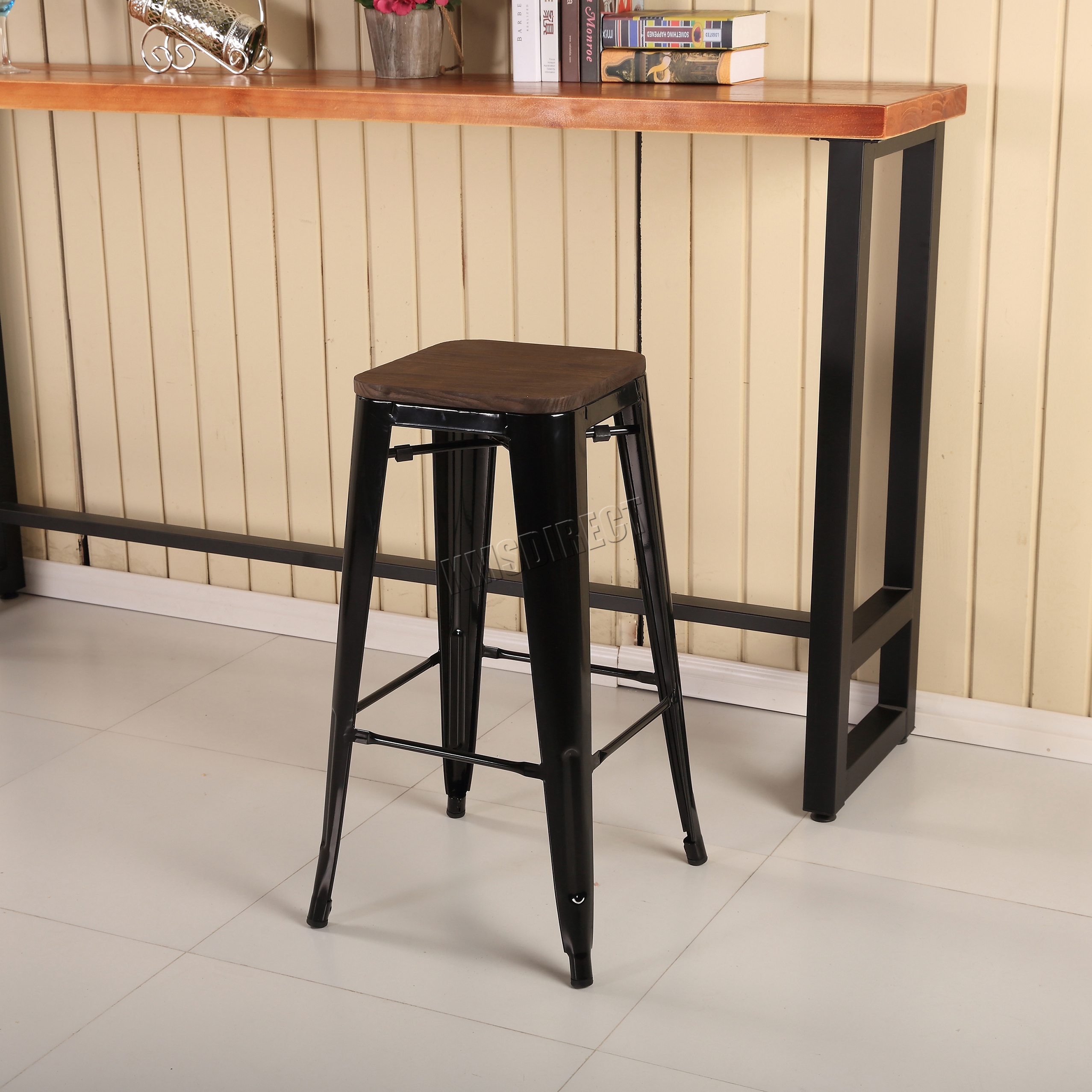 FoxHunter 2/4 Metal Tolix VINTAGE Barra Comedor Silla Banqueta con ... FoxHunter 2/4 Metal Tolix VINTAGE Barra Comedor Silla Banqueta con ...